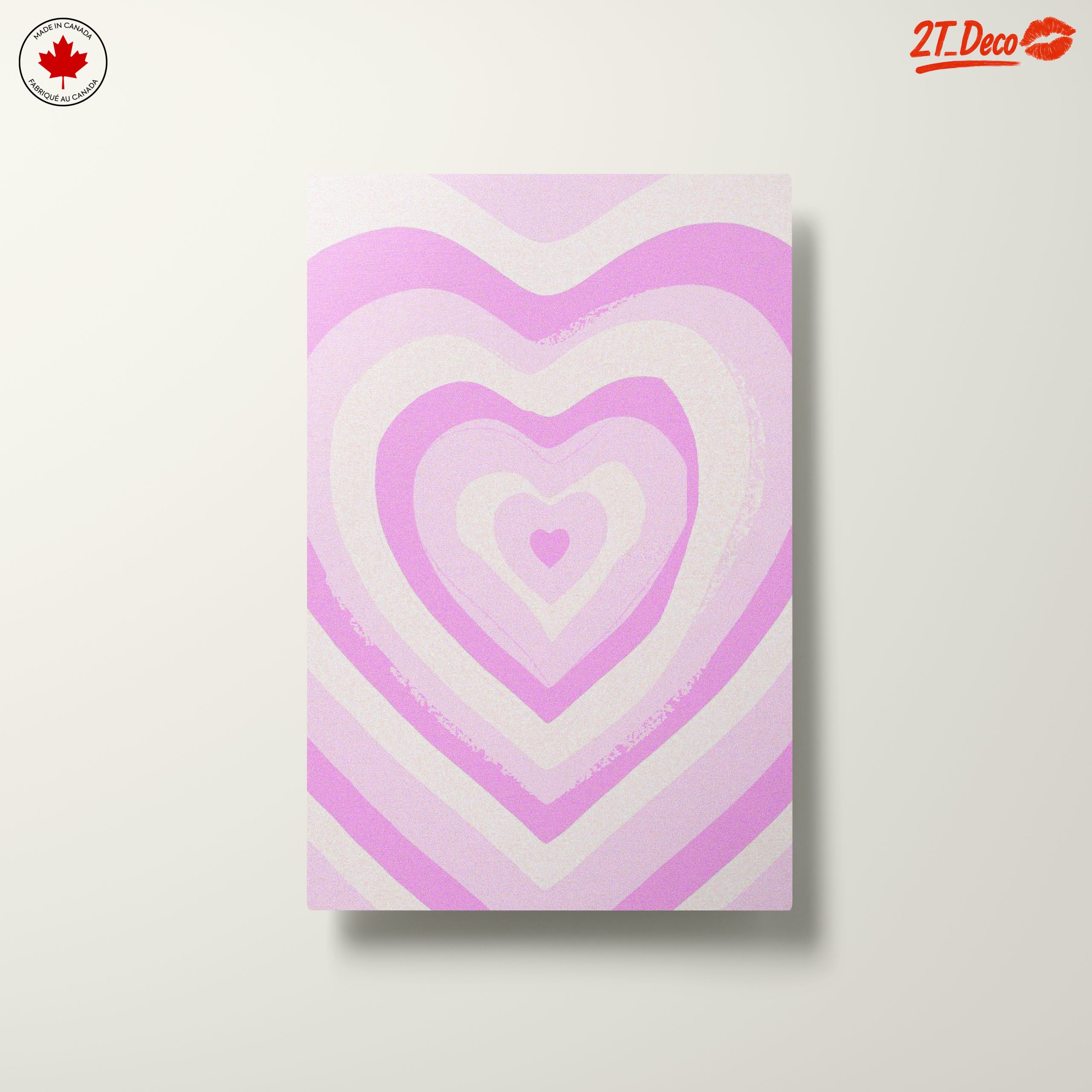 Gradient Heart Artwork in Soft Pink Tones - Image 10