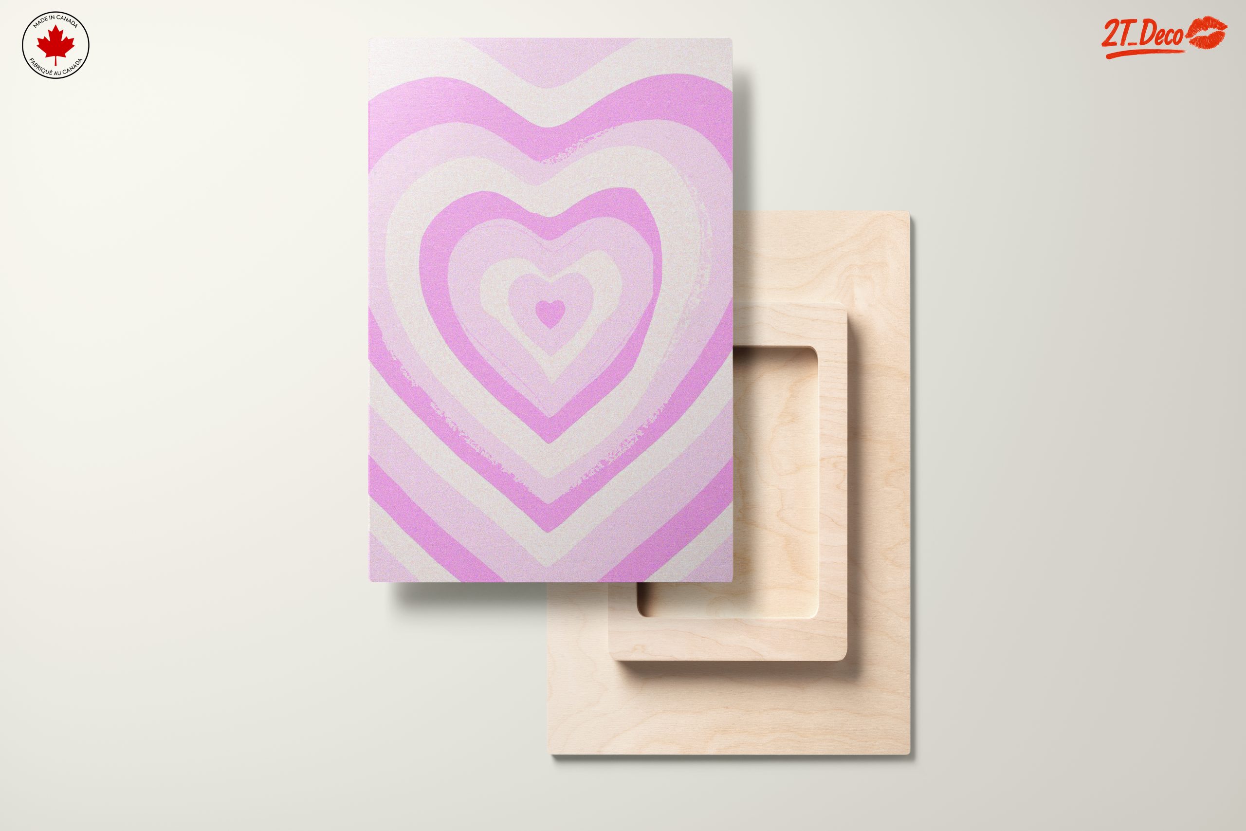 Gradient Heart Artwork in Soft Pink Tones - Image 11