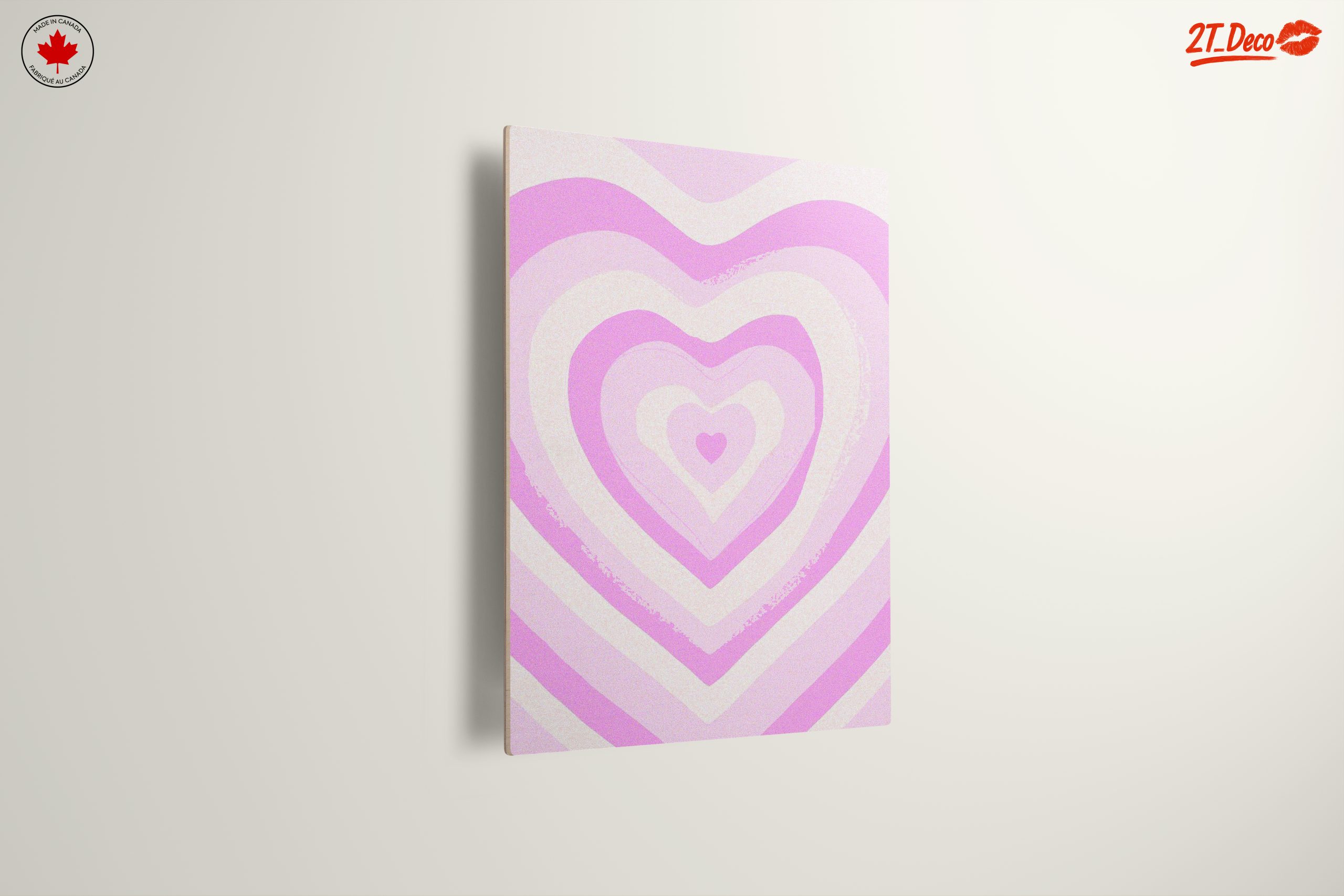 Gradient Heart Artwork in Soft Pink Tones - Image 13