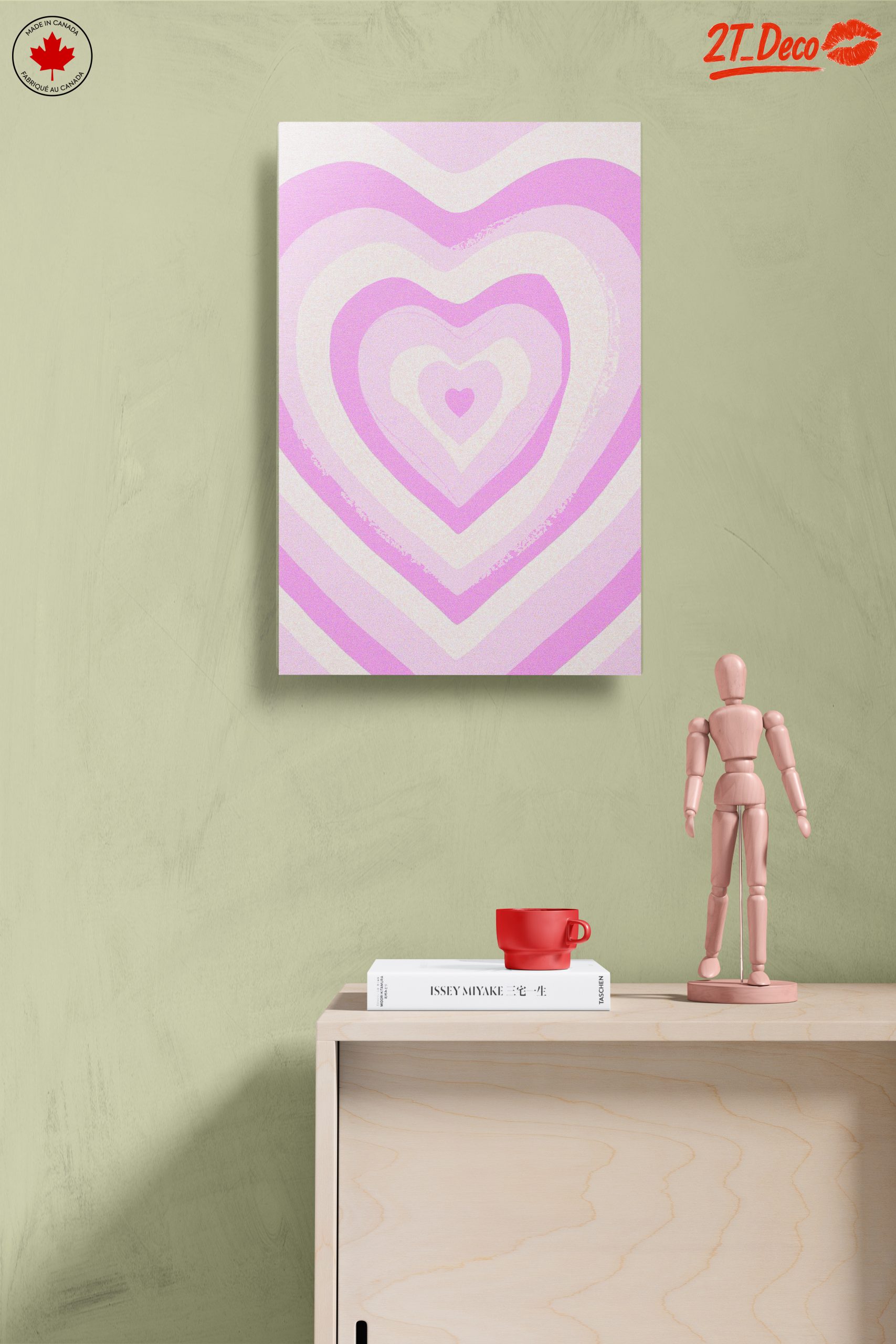 Gradient Heart Artwork in Soft Pink Tones - Image 14