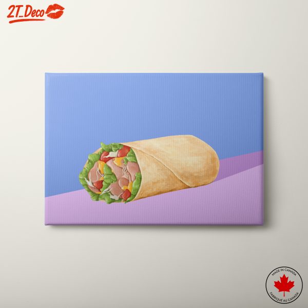 Colorful Abstract Food Art of a Wrap