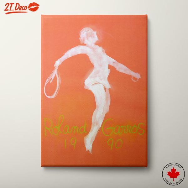 Dynamic Tennis Player Artwork from Roland Garros 1990
