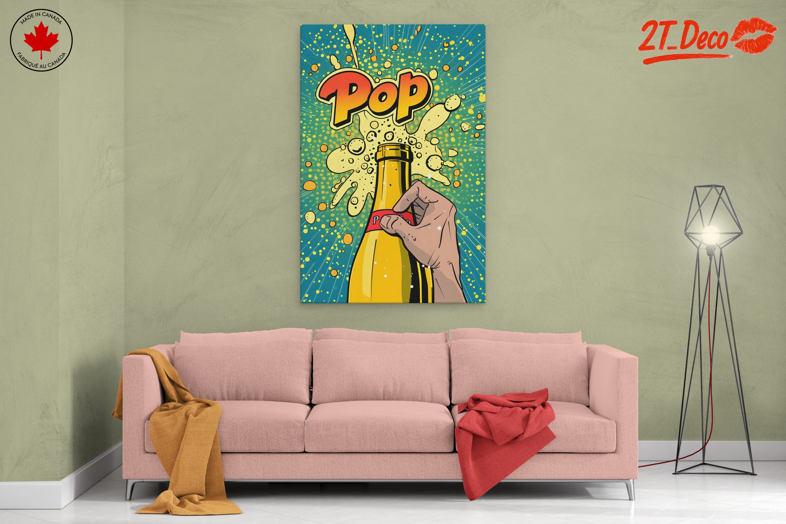 Dynamic Pop Art of a Champagne Bottle - Image 2
