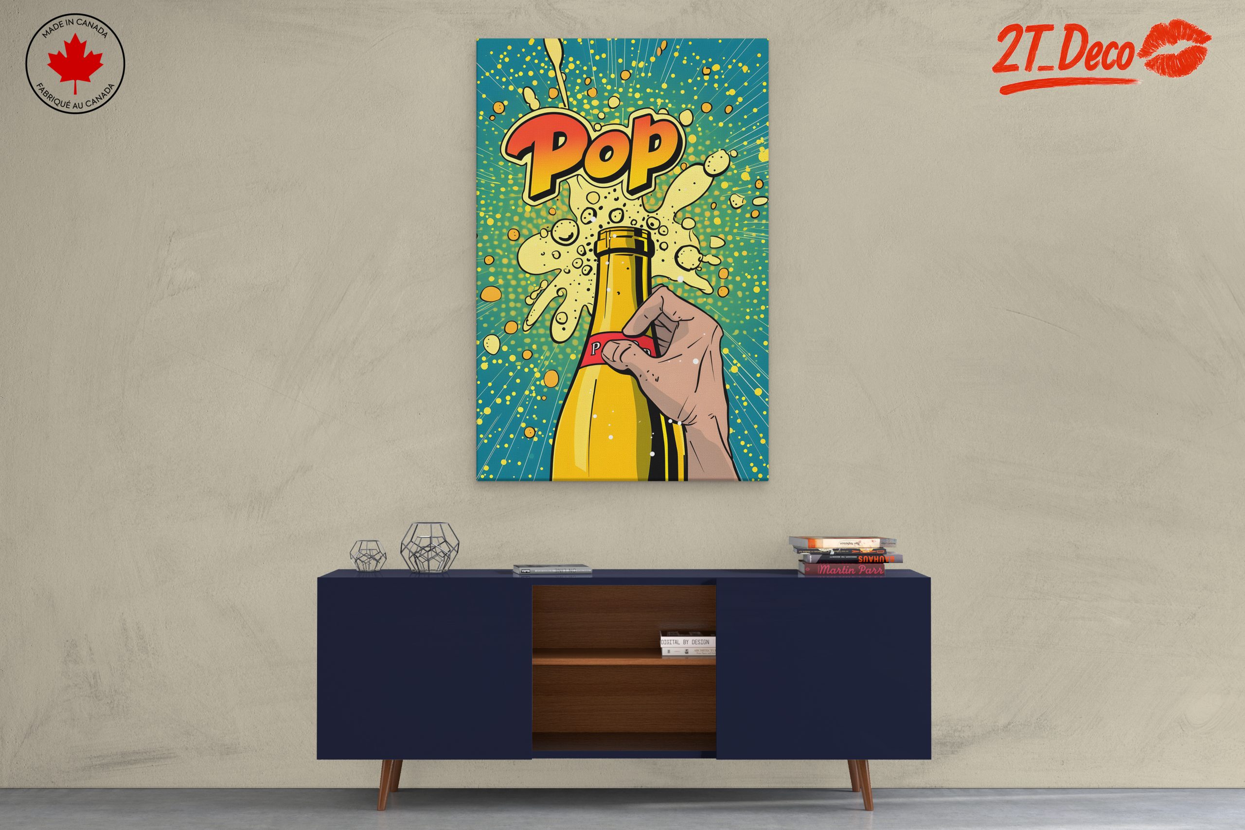 Dynamic Pop Art of a Champagne Bottle - Image 3