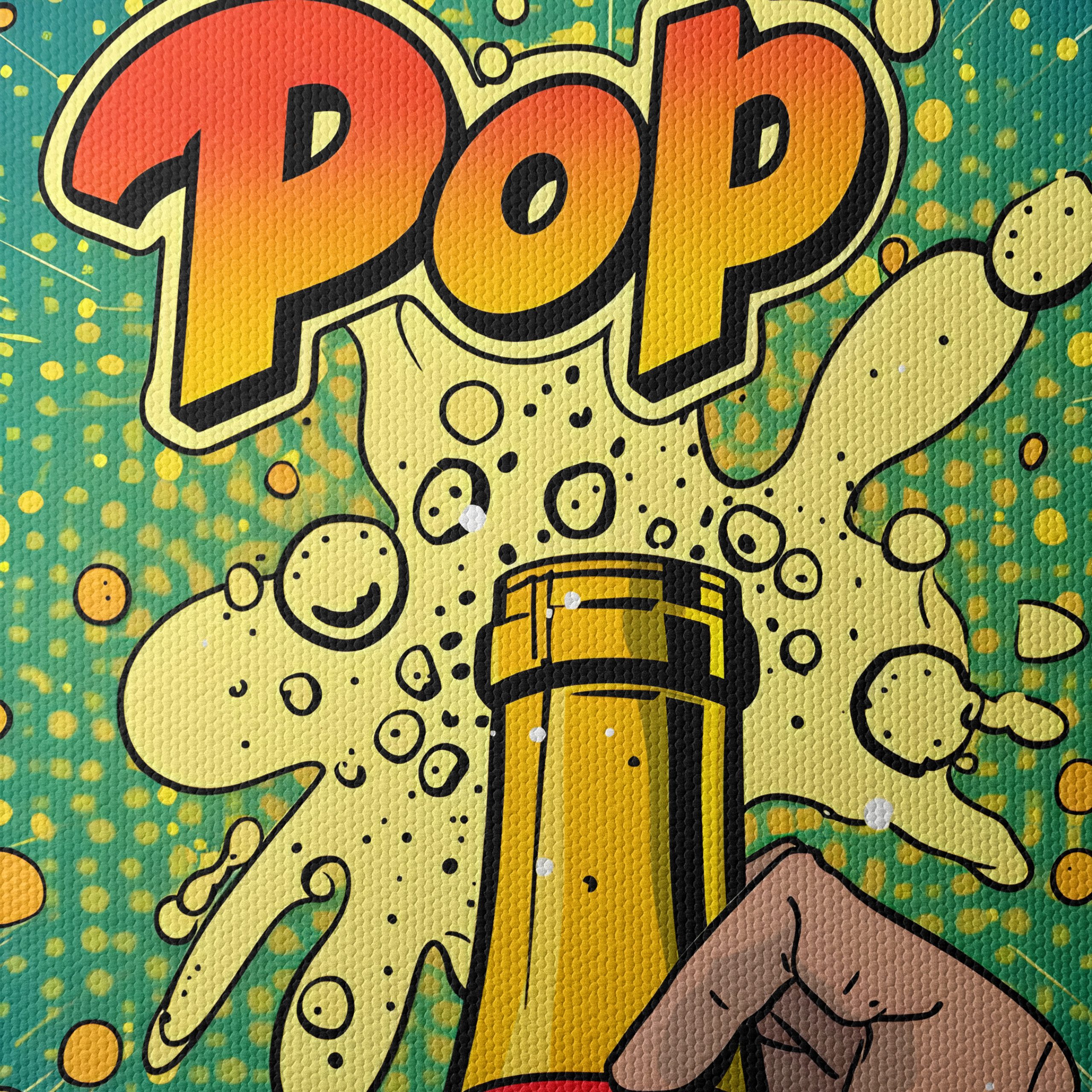 Dynamic Pop Art of a Champagne Bottle - Image 4