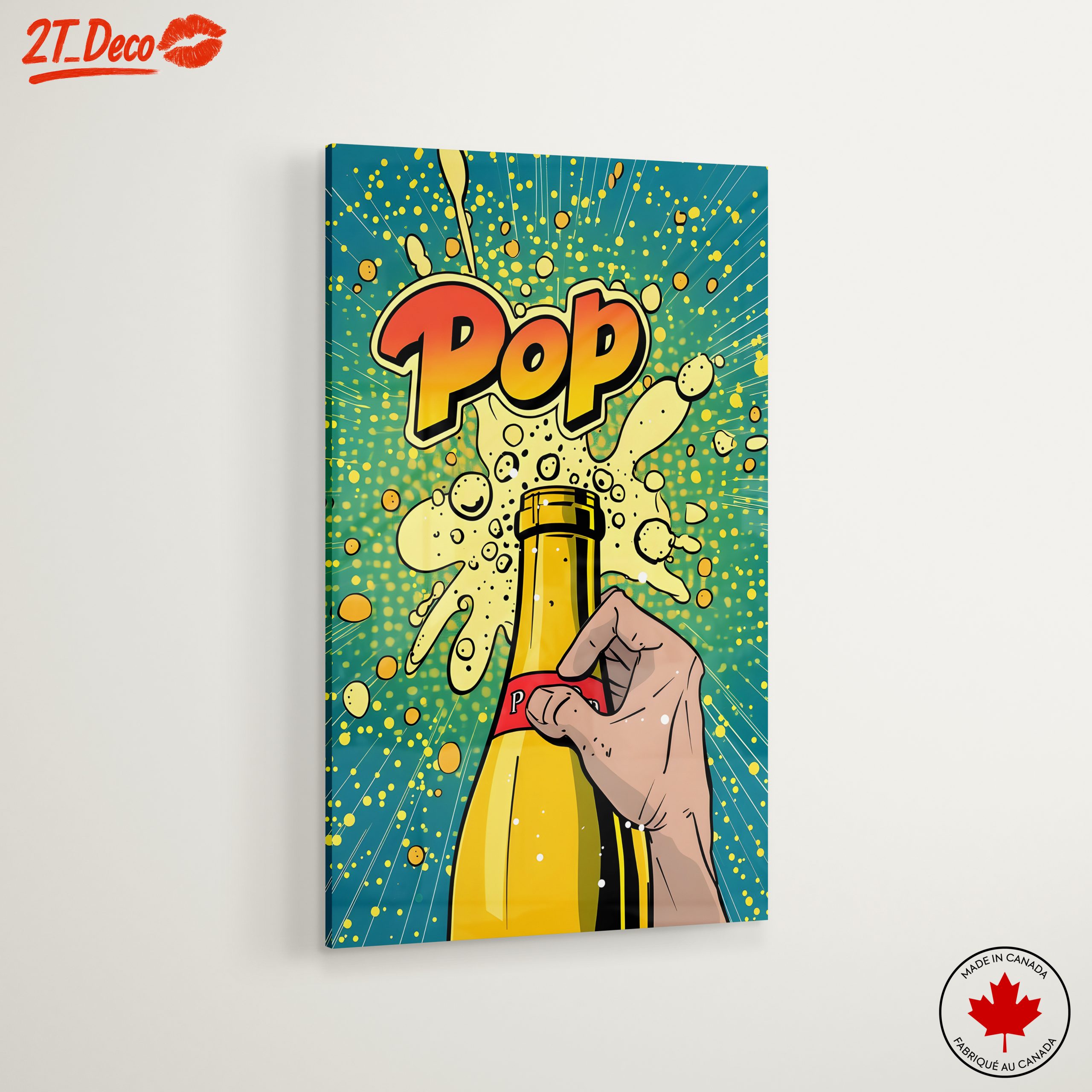 Dynamic Pop Art of a Champagne Bottle - Image 6