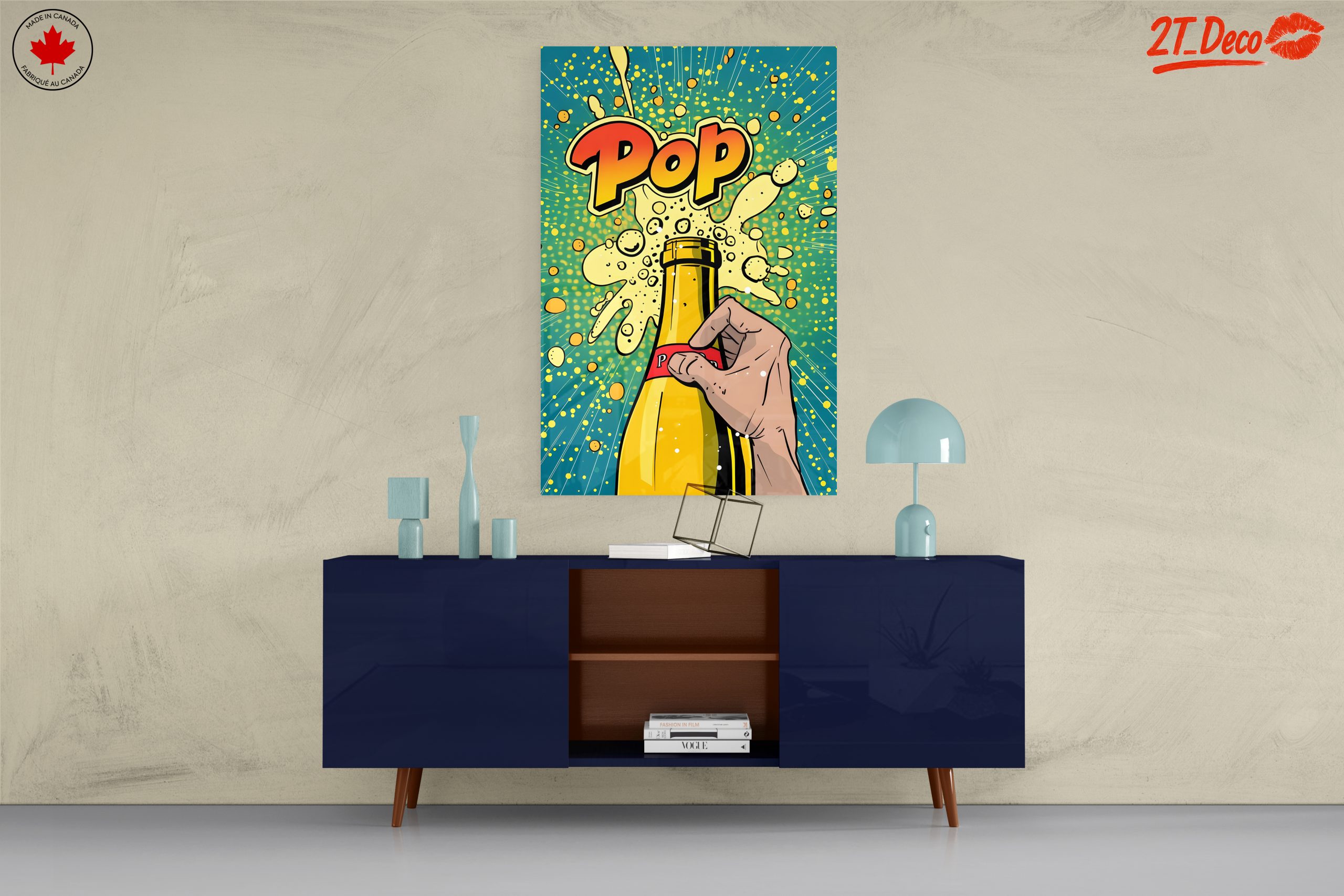 Dynamic Pop Art of a Champagne Bottle - Image 8