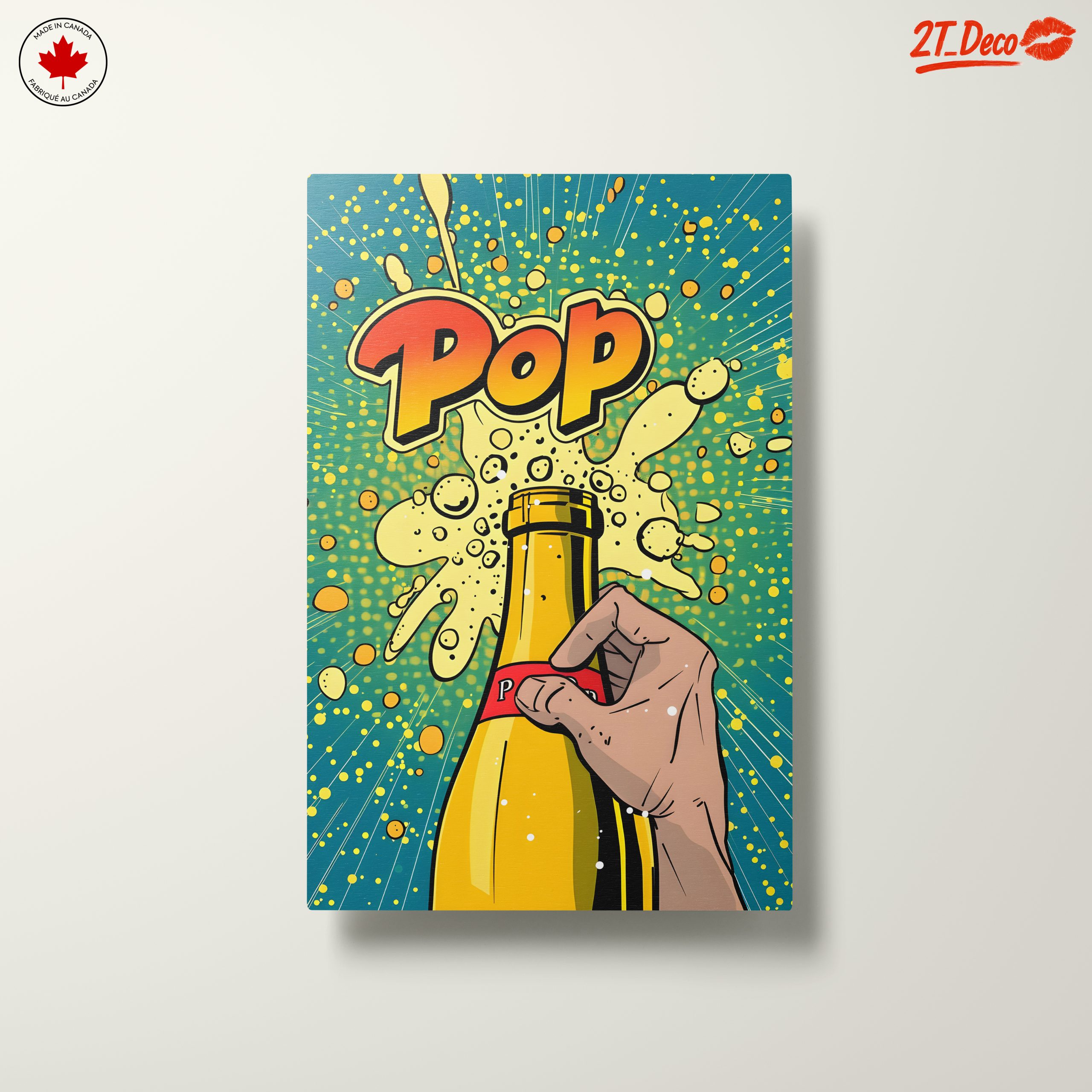 Dynamic Pop Art of a Champagne Bottle - Image 10