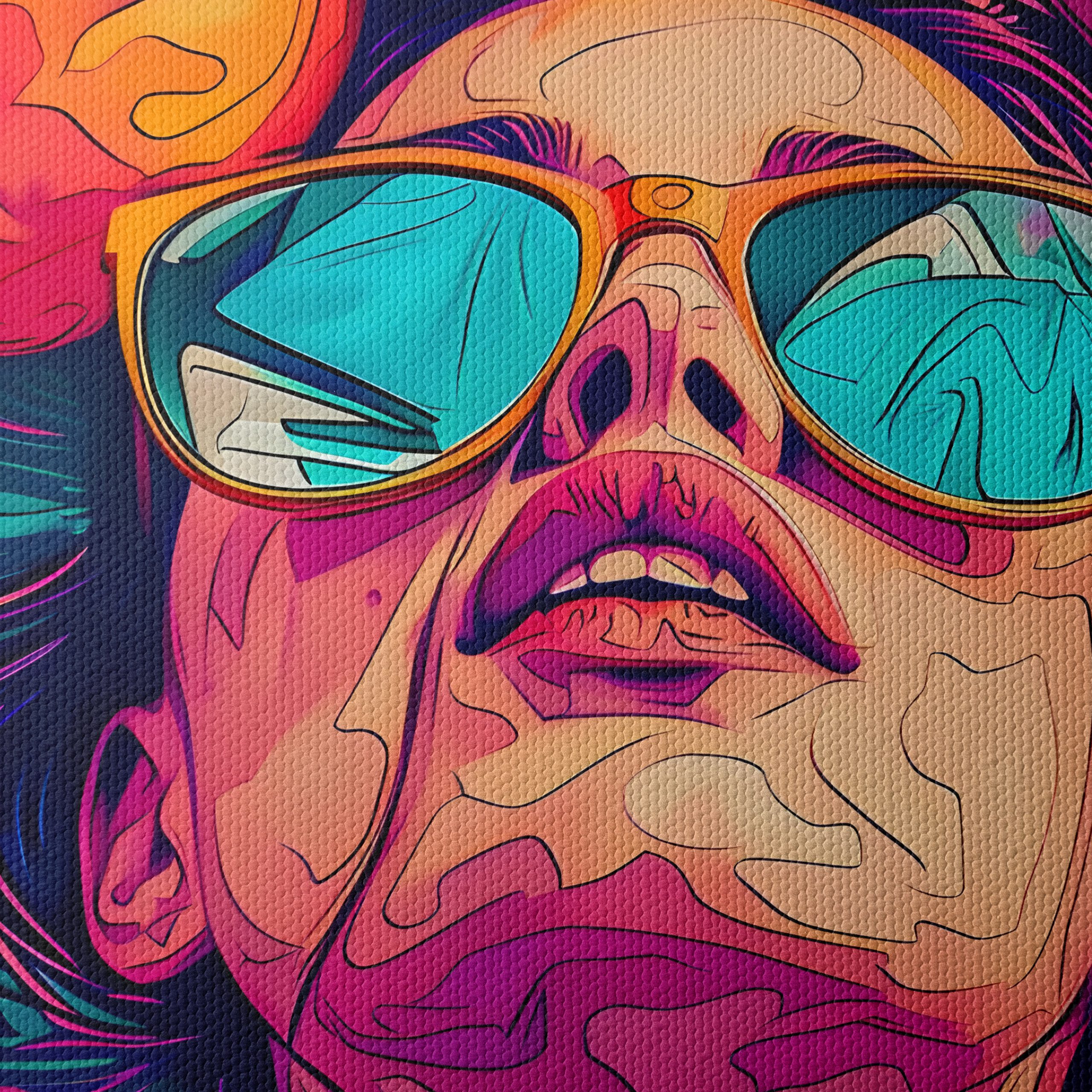 Vibrant Pop Art Portrait with Oranges - Image 4