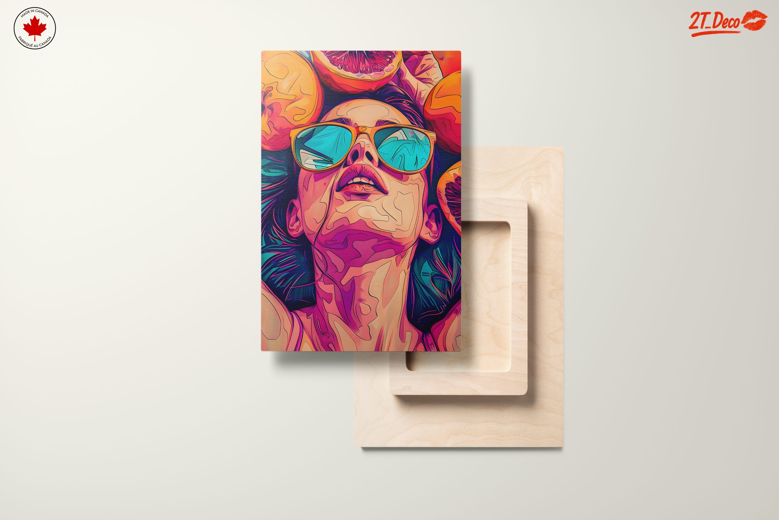 Vibrant Pop Art Portrait with Oranges - Image 11