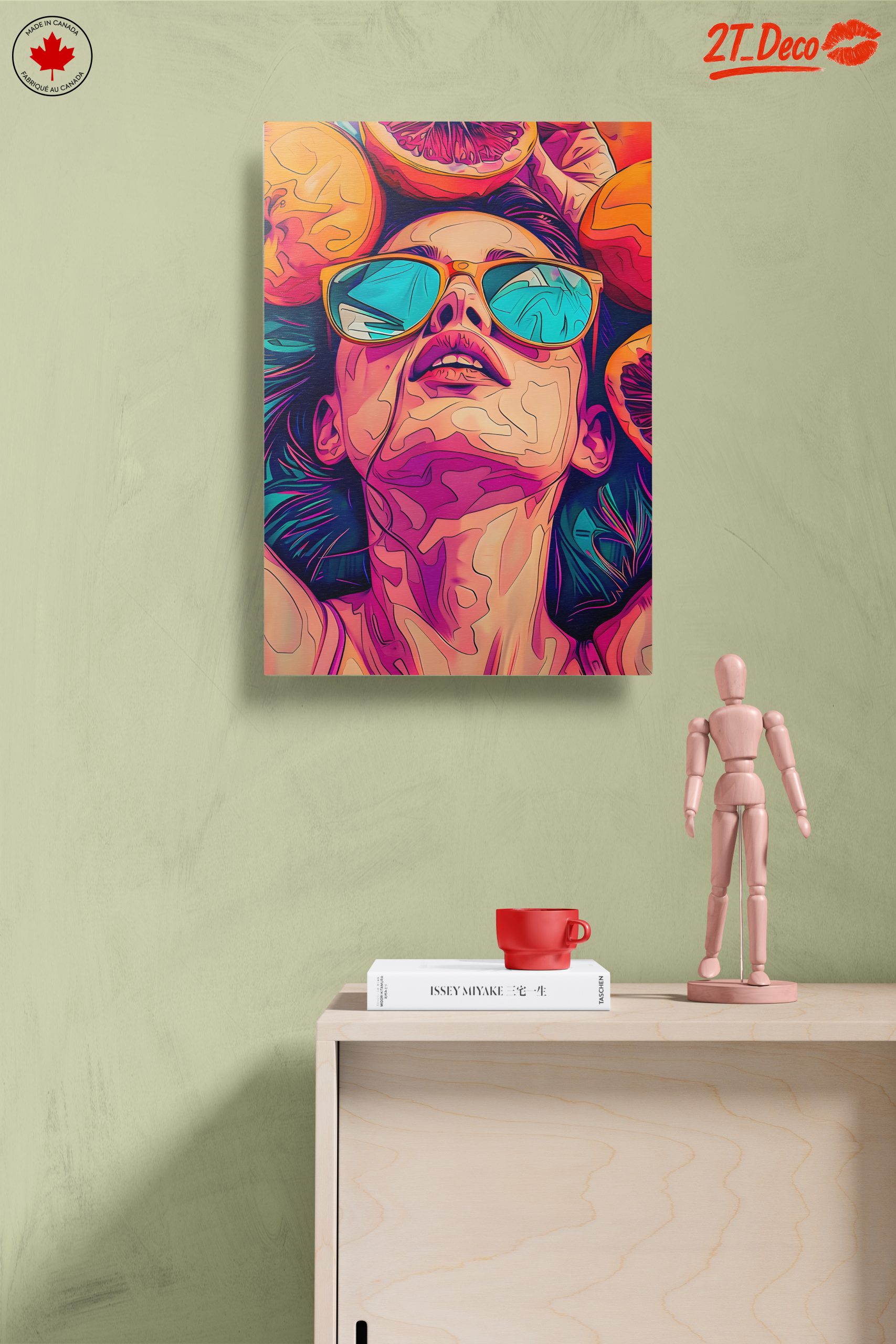 Vibrant Pop Art Portrait with Oranges - Image 14
