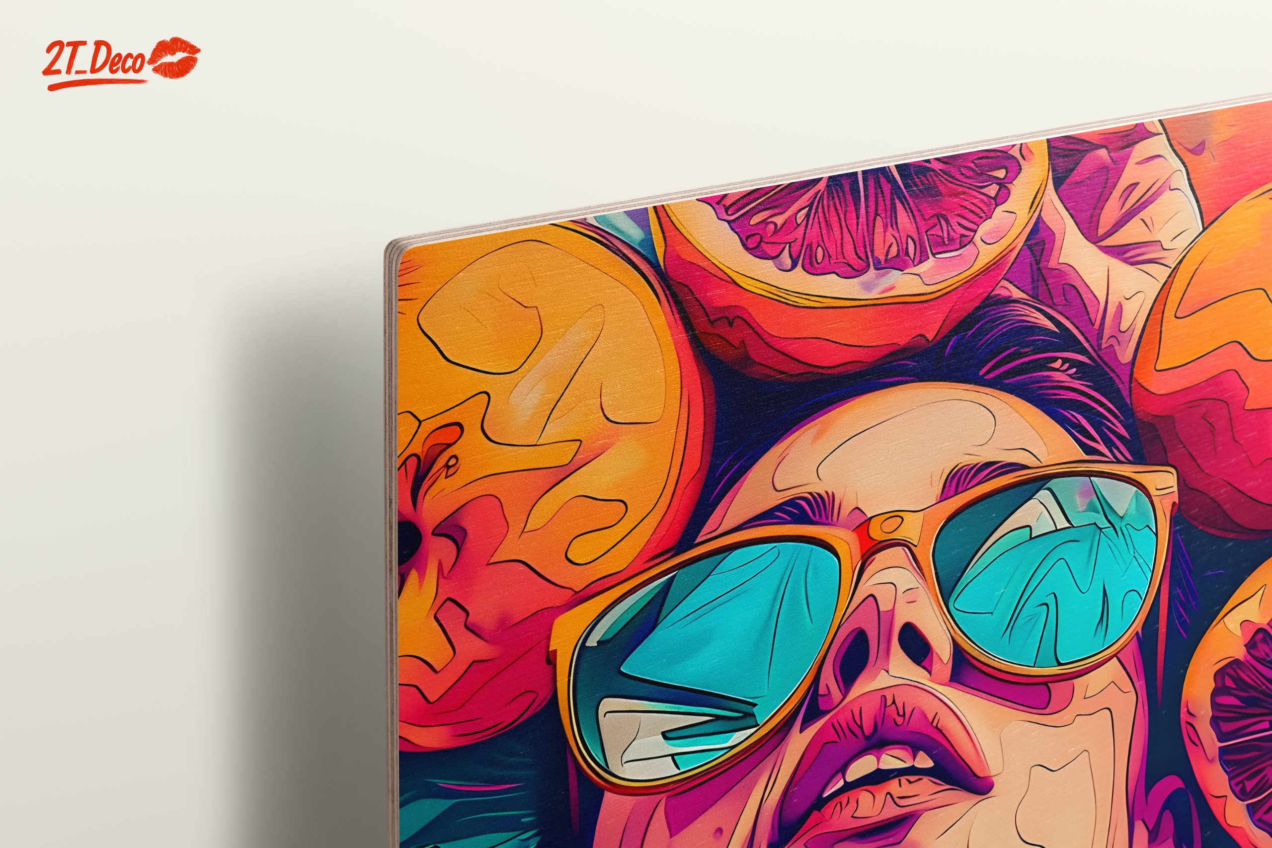 Vibrant Pop Art Portrait with Oranges - Image 15