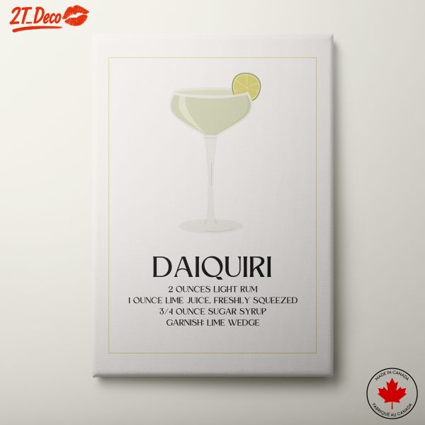 Stylish Cocktail Recipe Art for Home Bar 2