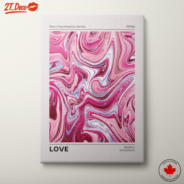 Retro Psychedelic Abstract Love Art