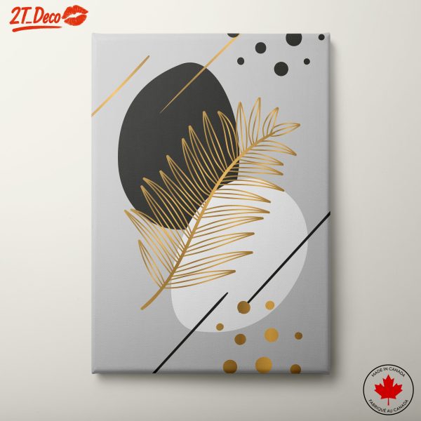 Modern Geometric Art with Gold Accents