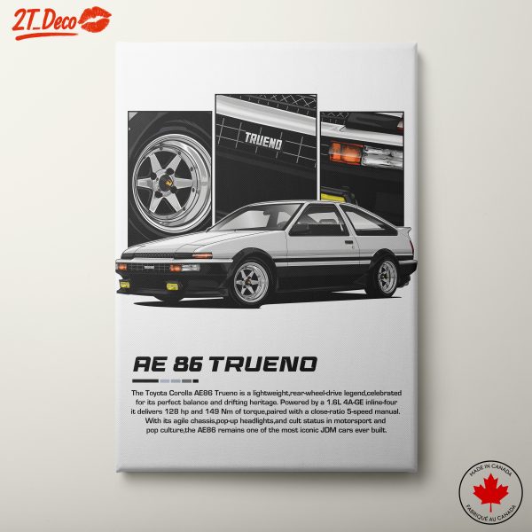 Stylized Toyota Corolla AE86 Trueno Car Art