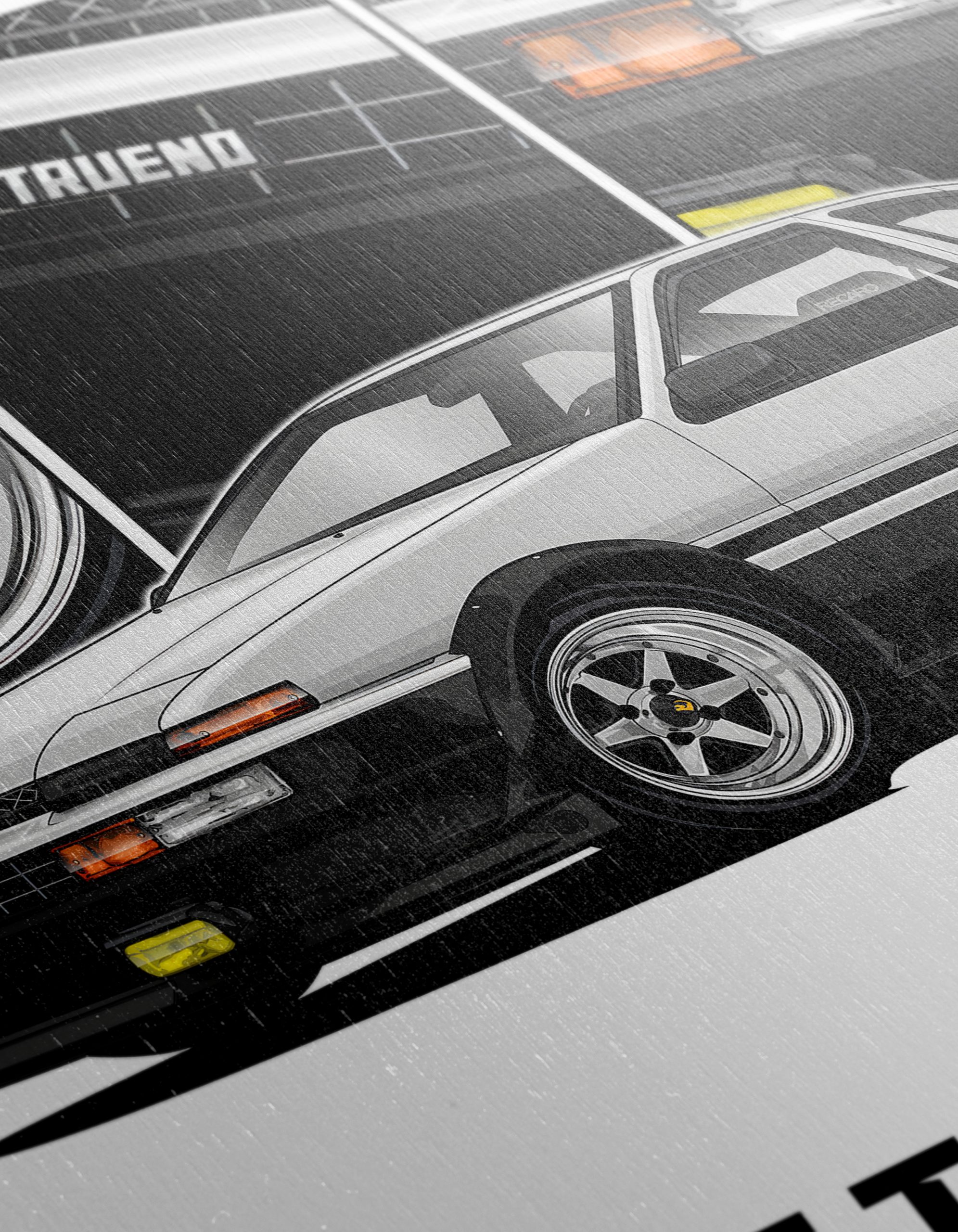 Stylized Toyota Corolla AE86 Trueno Car Art - Image 12