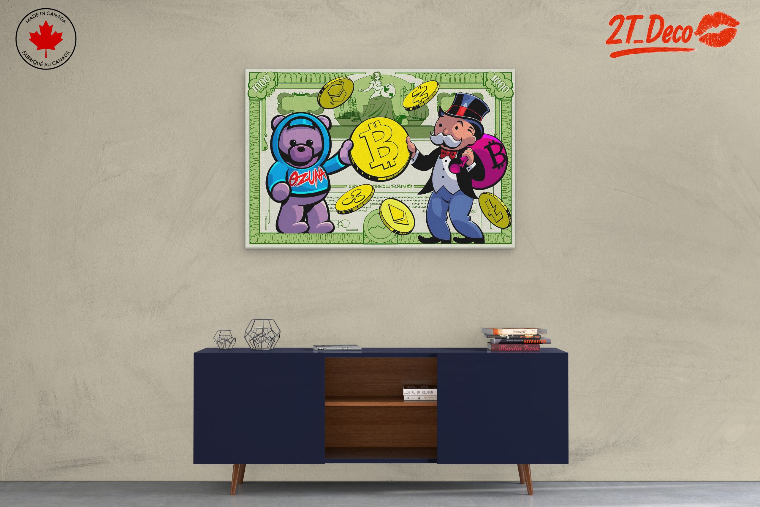 Playful Cryptocurrency Pop Art with Colorful Characters - Image 3