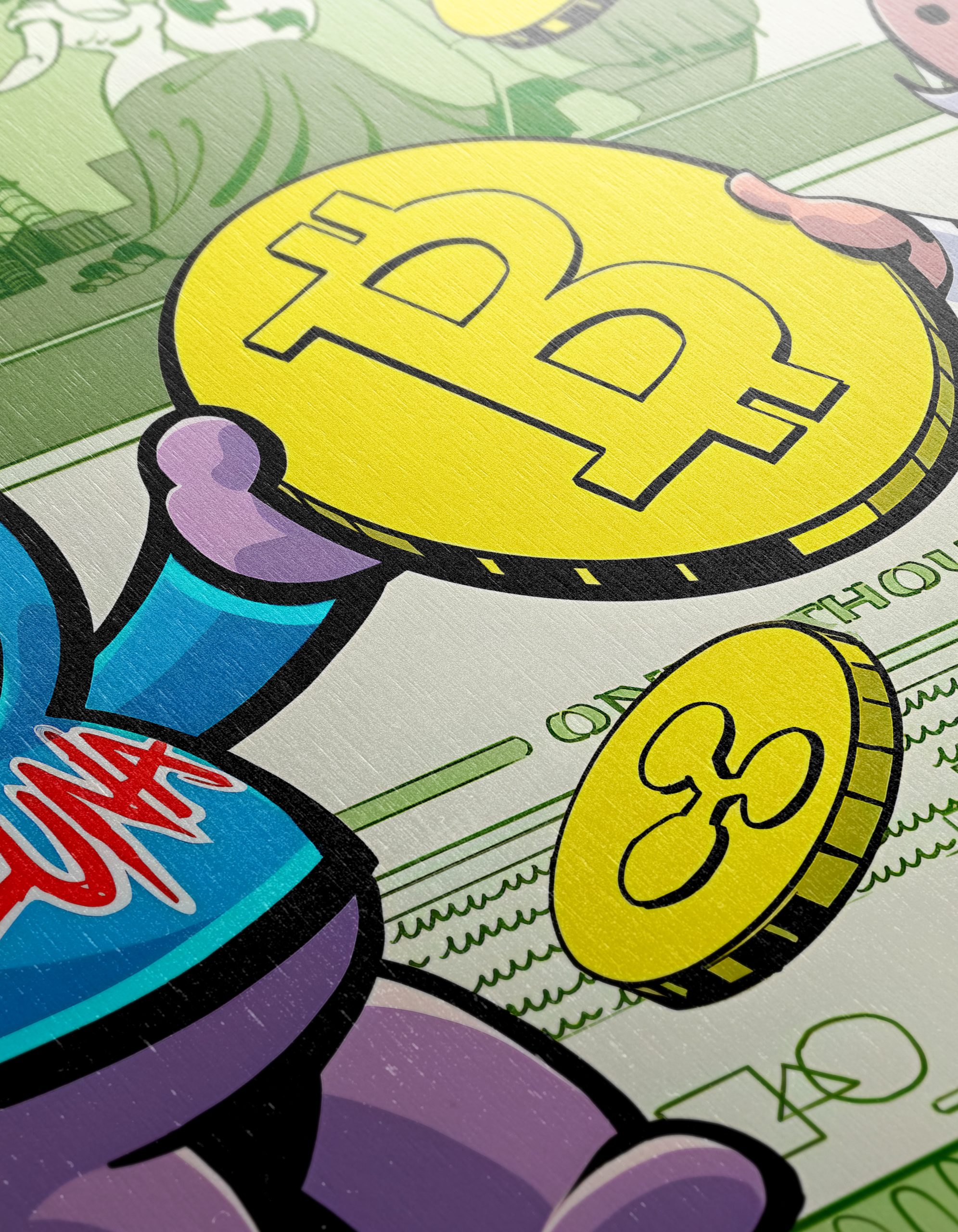 Playful Cryptocurrency Pop Art with Colorful Characters - Image 12