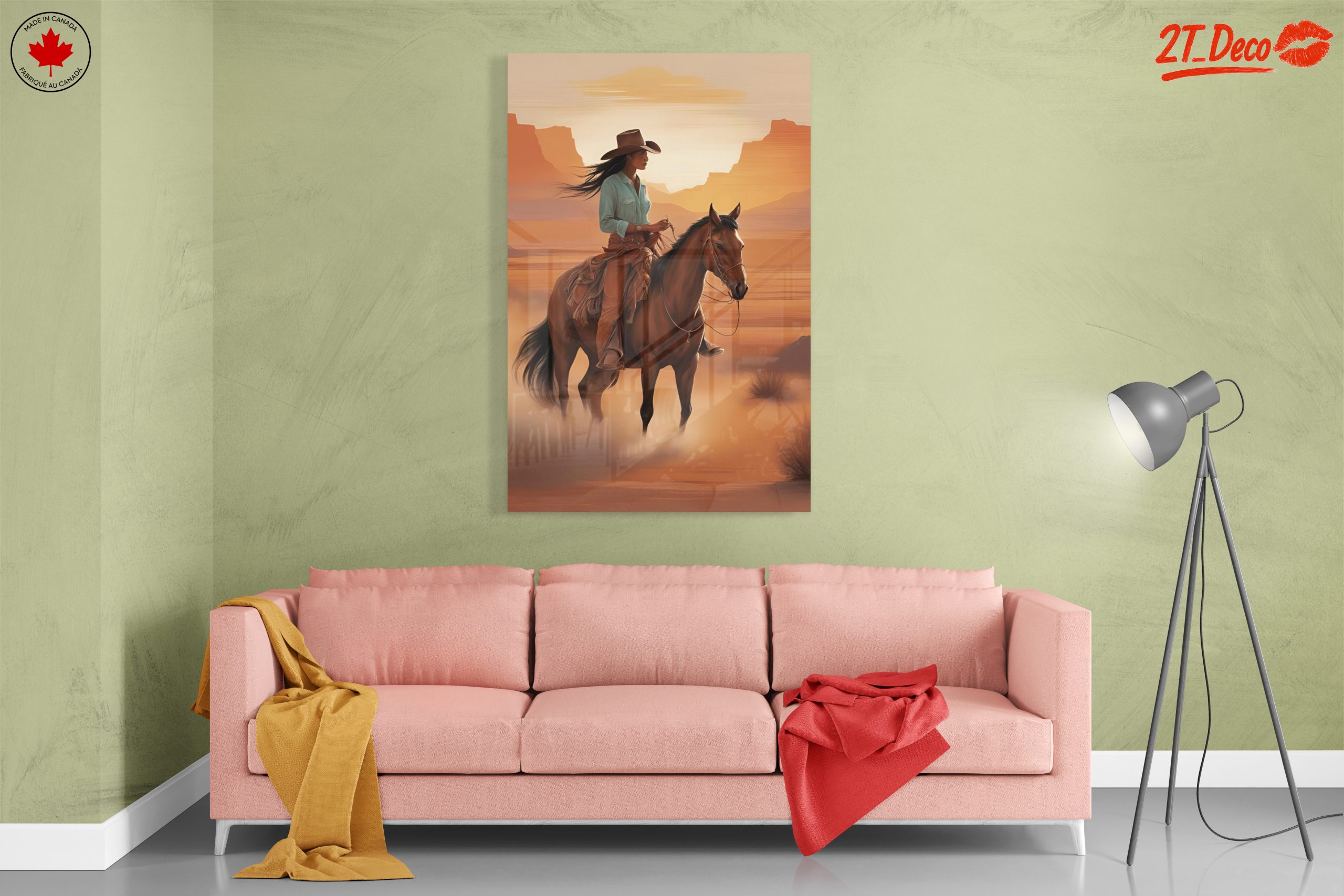 Cowgirl Riding Horse in the Desert Landscape - Image 7