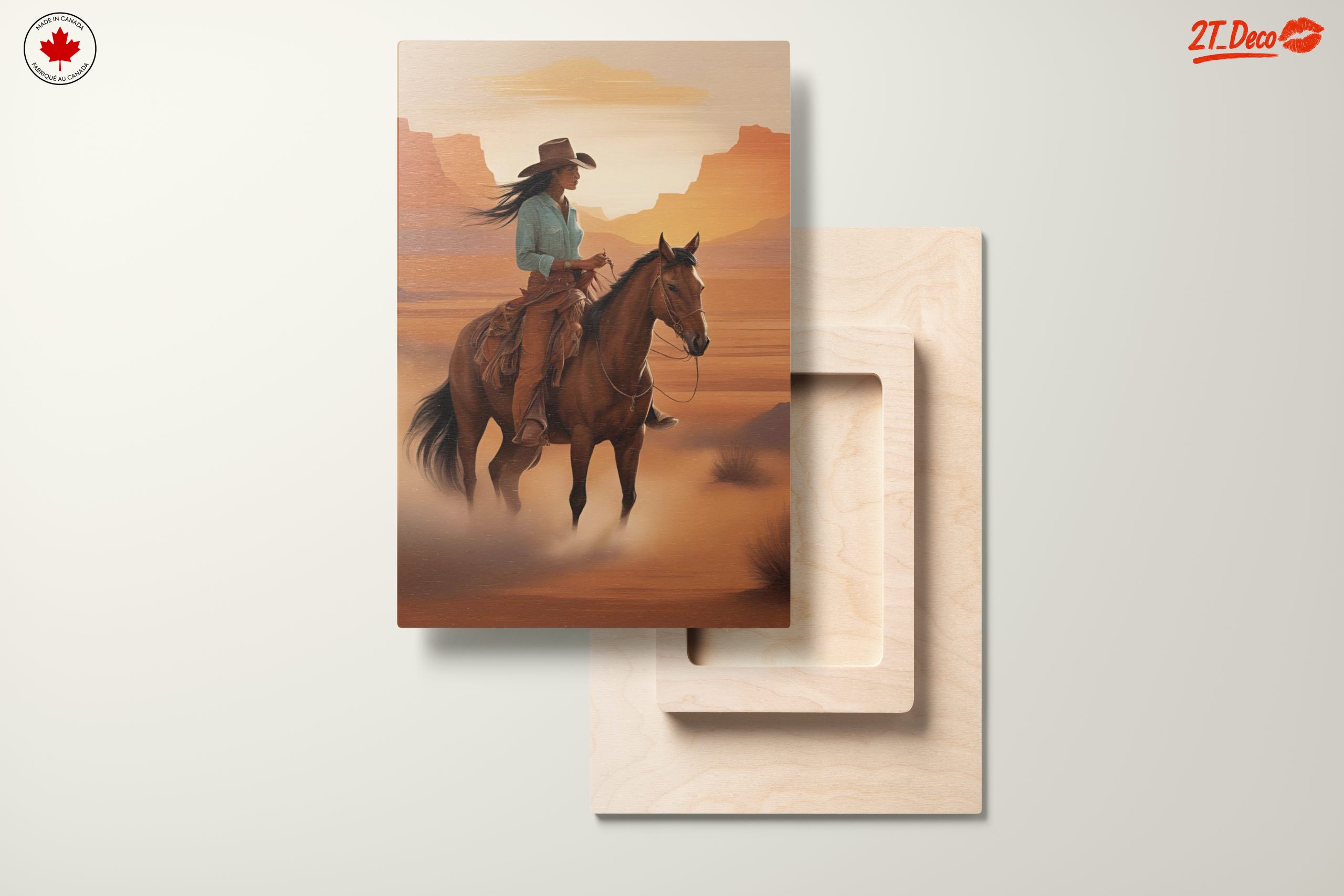 Cowgirl Riding Horse in the Desert Landscape - Image 11