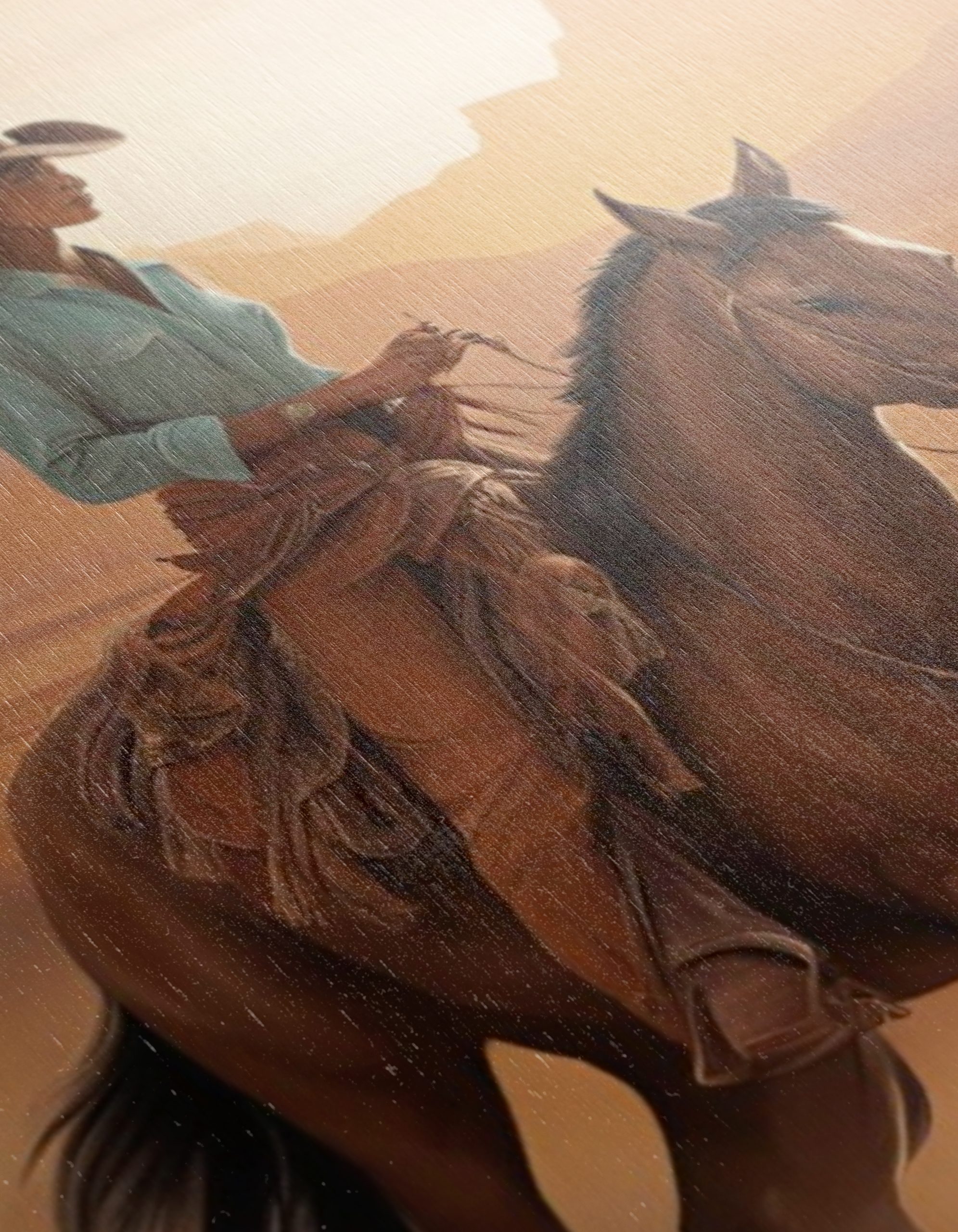 Cowgirl Riding Horse in the Desert Landscape - Image 12