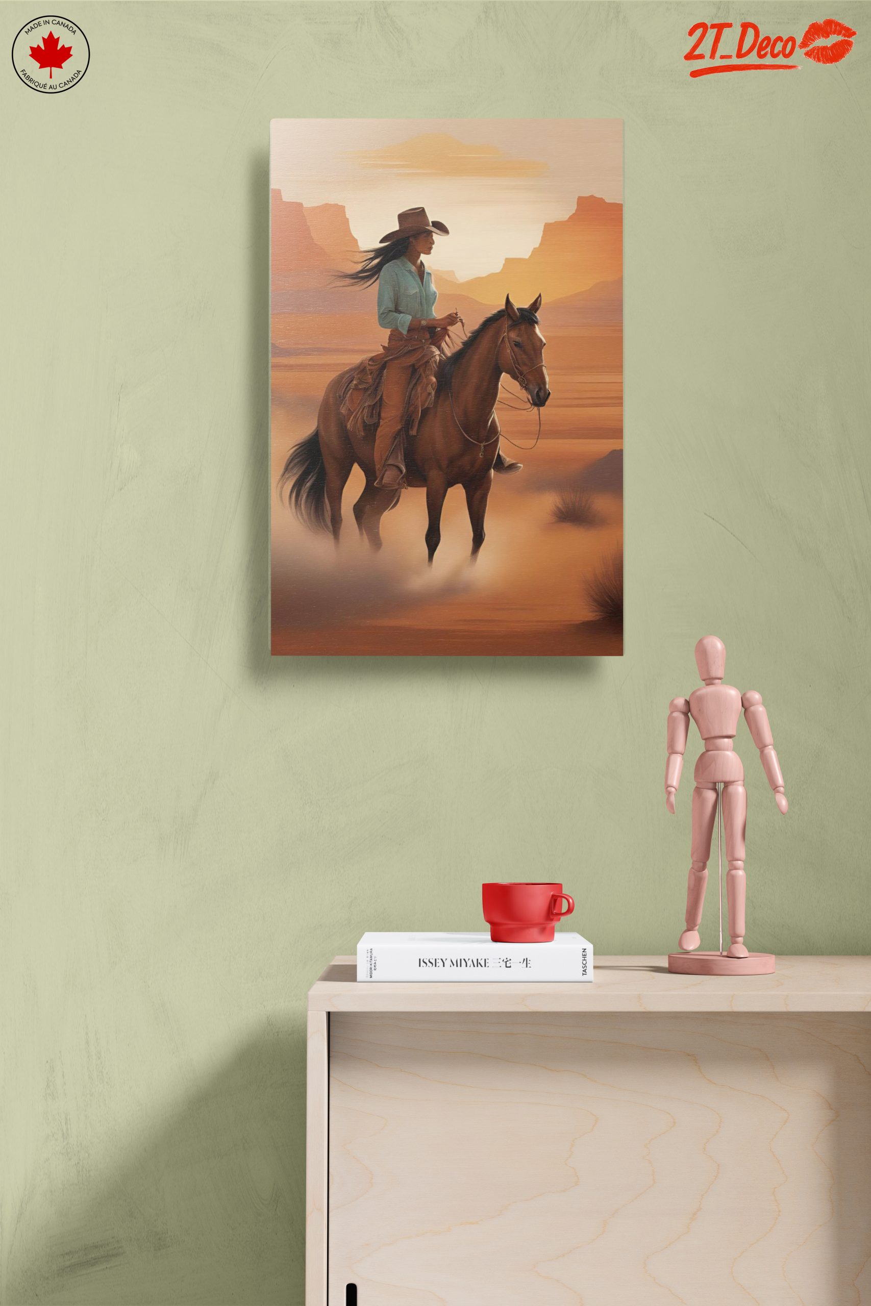 Cowgirl Riding Horse in the Desert Landscape - Image 14