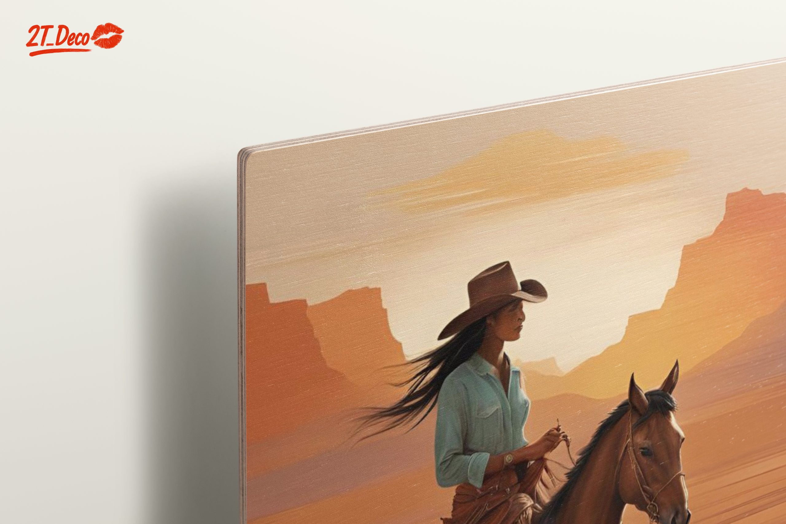 Cowgirl Riding Horse in the Desert Landscape - Image 15