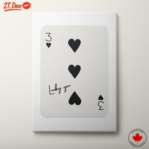 Three of Hearts Playing Card Design