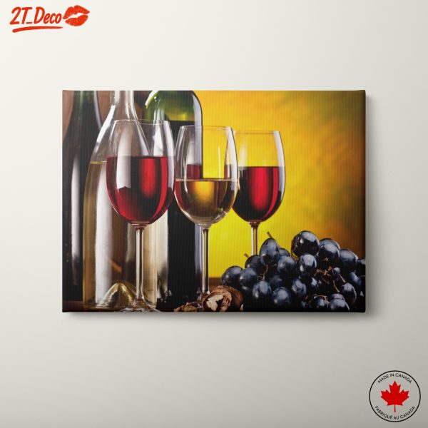 Vibrant Wine and Grapes Still Life