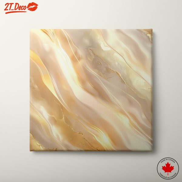 Elegant Abstract Waves in Gold