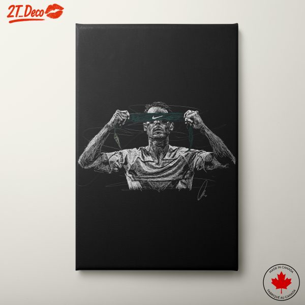 Stylized Athlete with Nike Headband Art