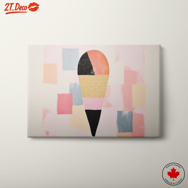 Stylized Abstract Ice Cream Cone Art