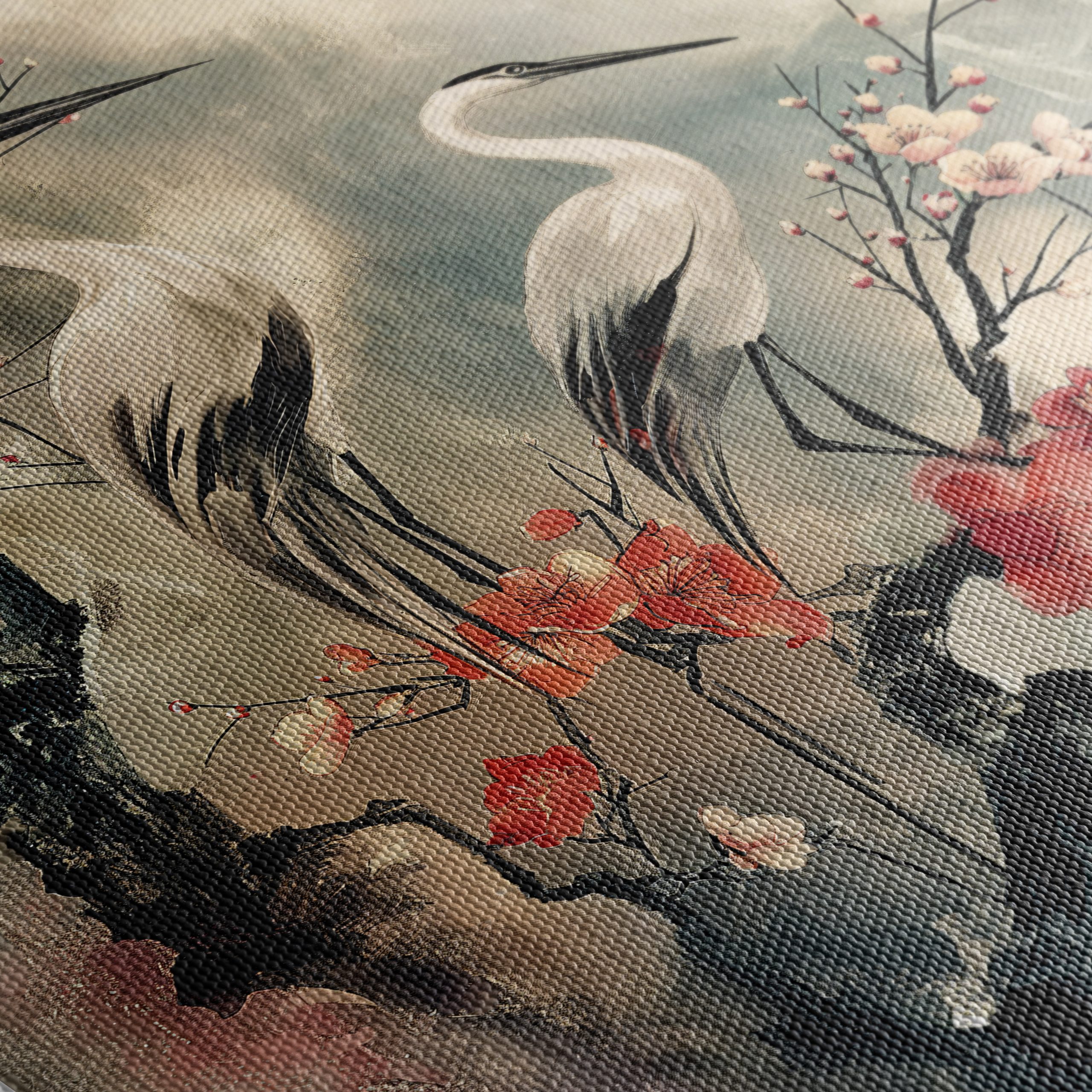 Cranes and Cherry Blossoms Wall Art - Image 5