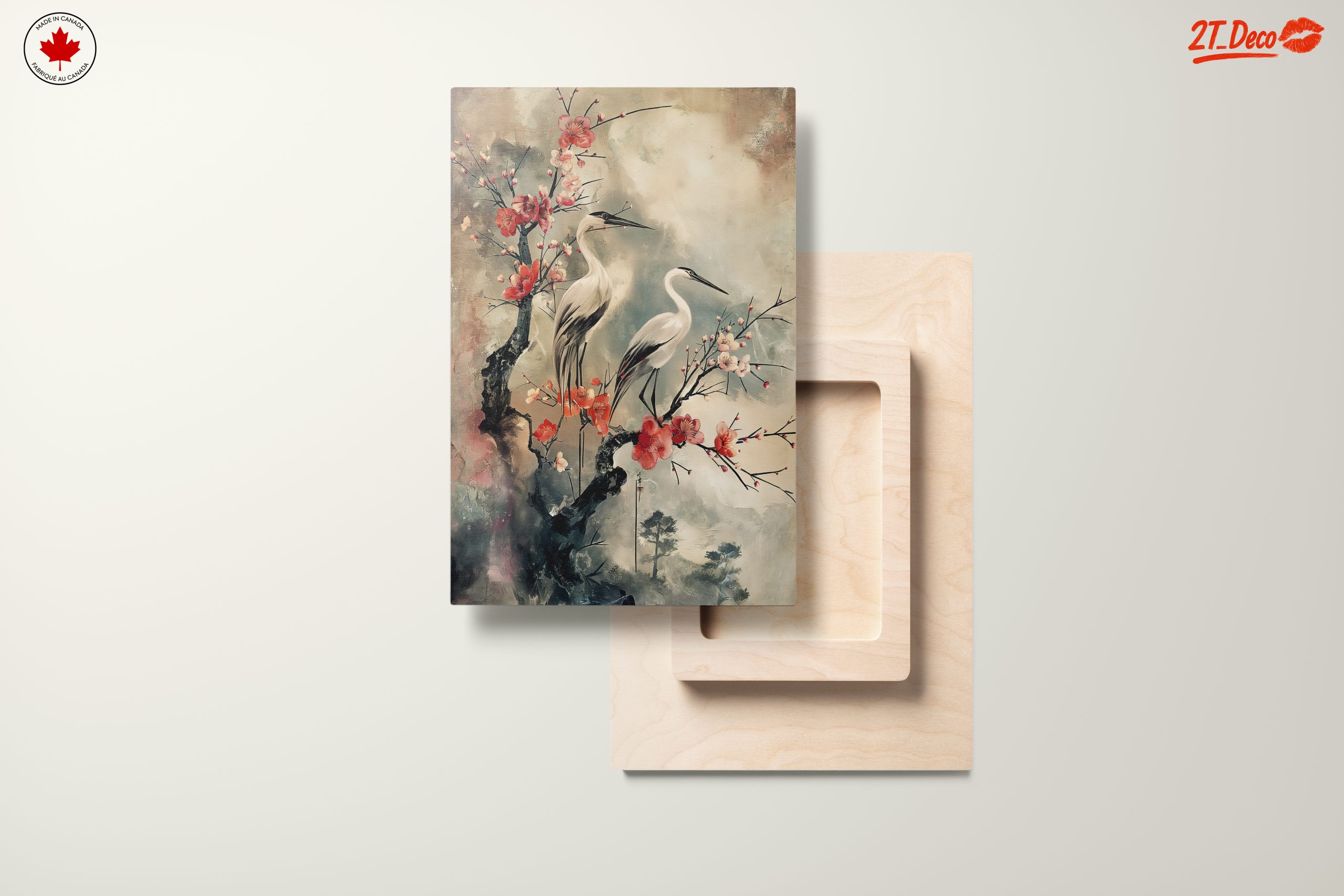 Cranes and Cherry Blossoms Wall Art - Image 11