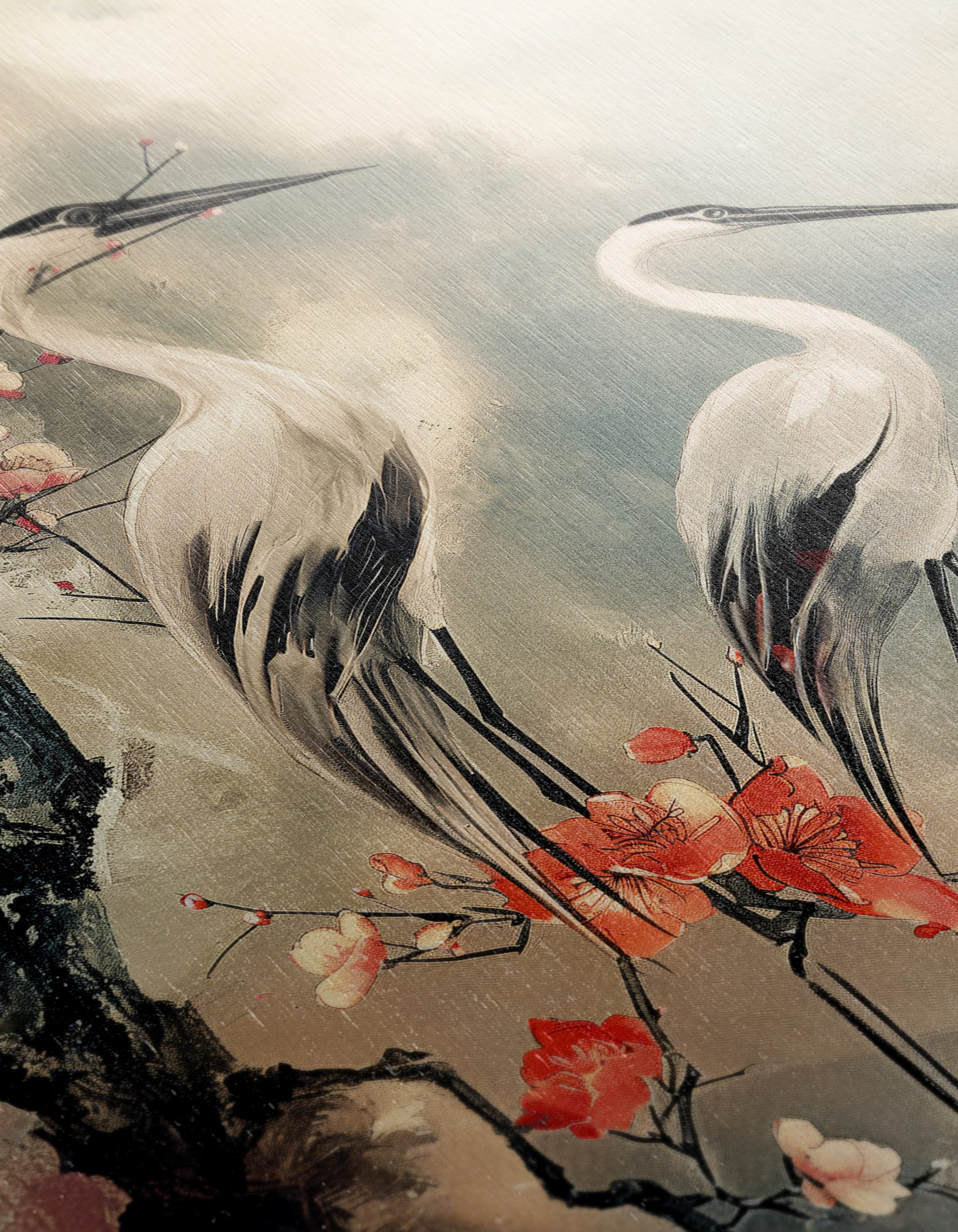 Cranes and Cherry Blossoms Wall Art - Image 12