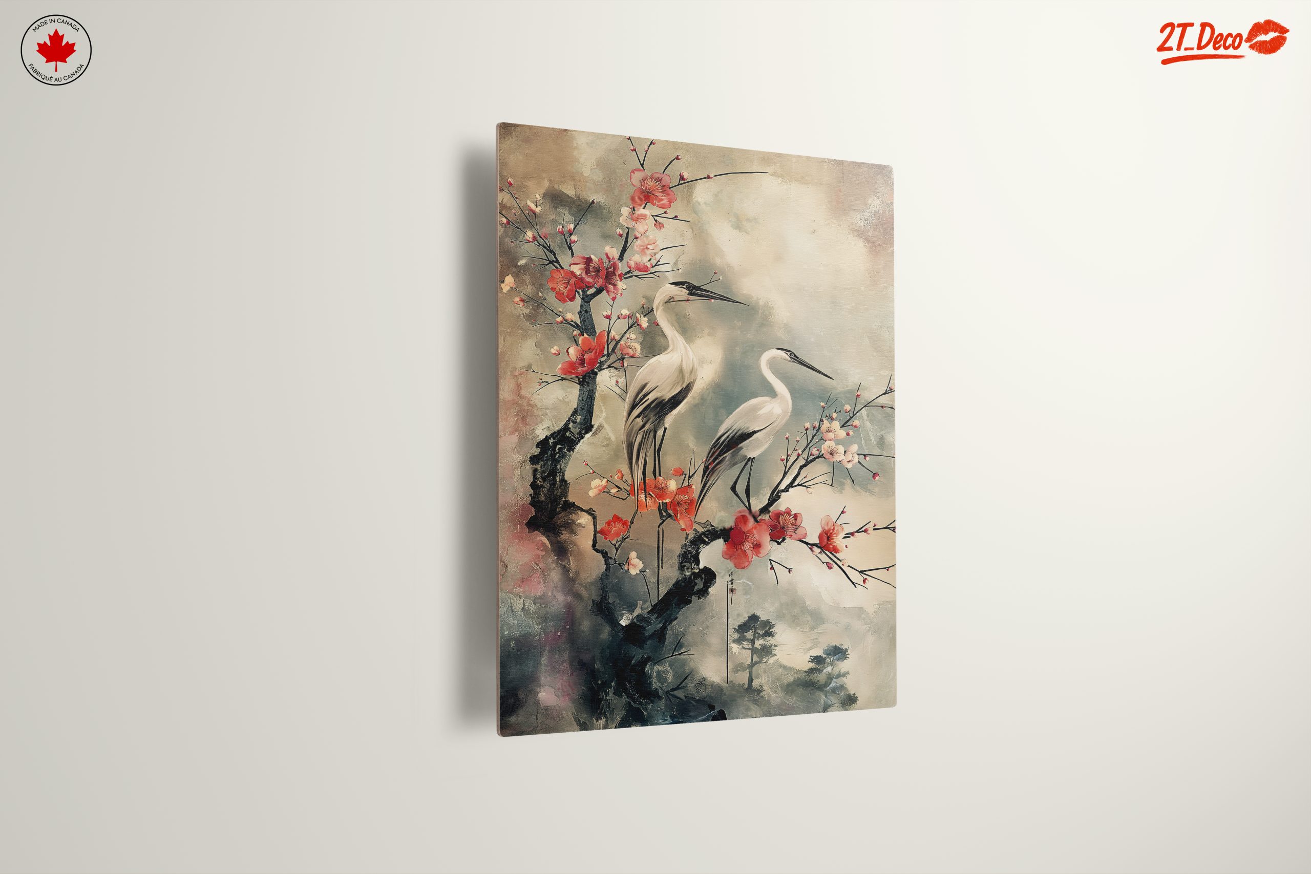 Cranes and Cherry Blossoms Wall Art - Image 13