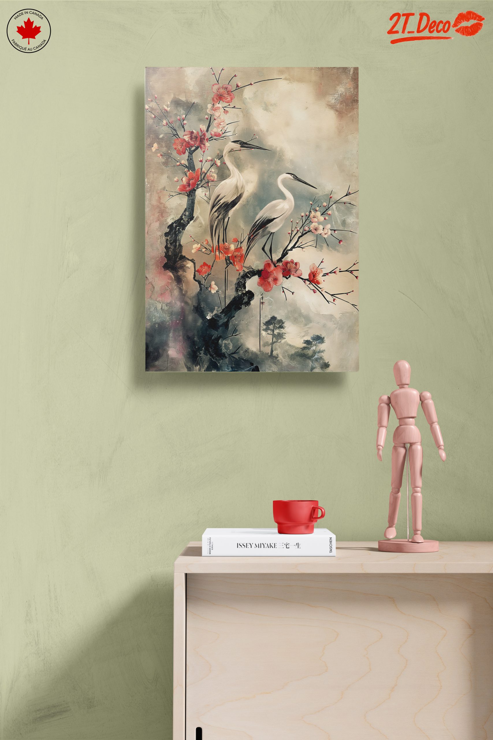Cranes and Cherry Blossoms Wall Art - Image 14