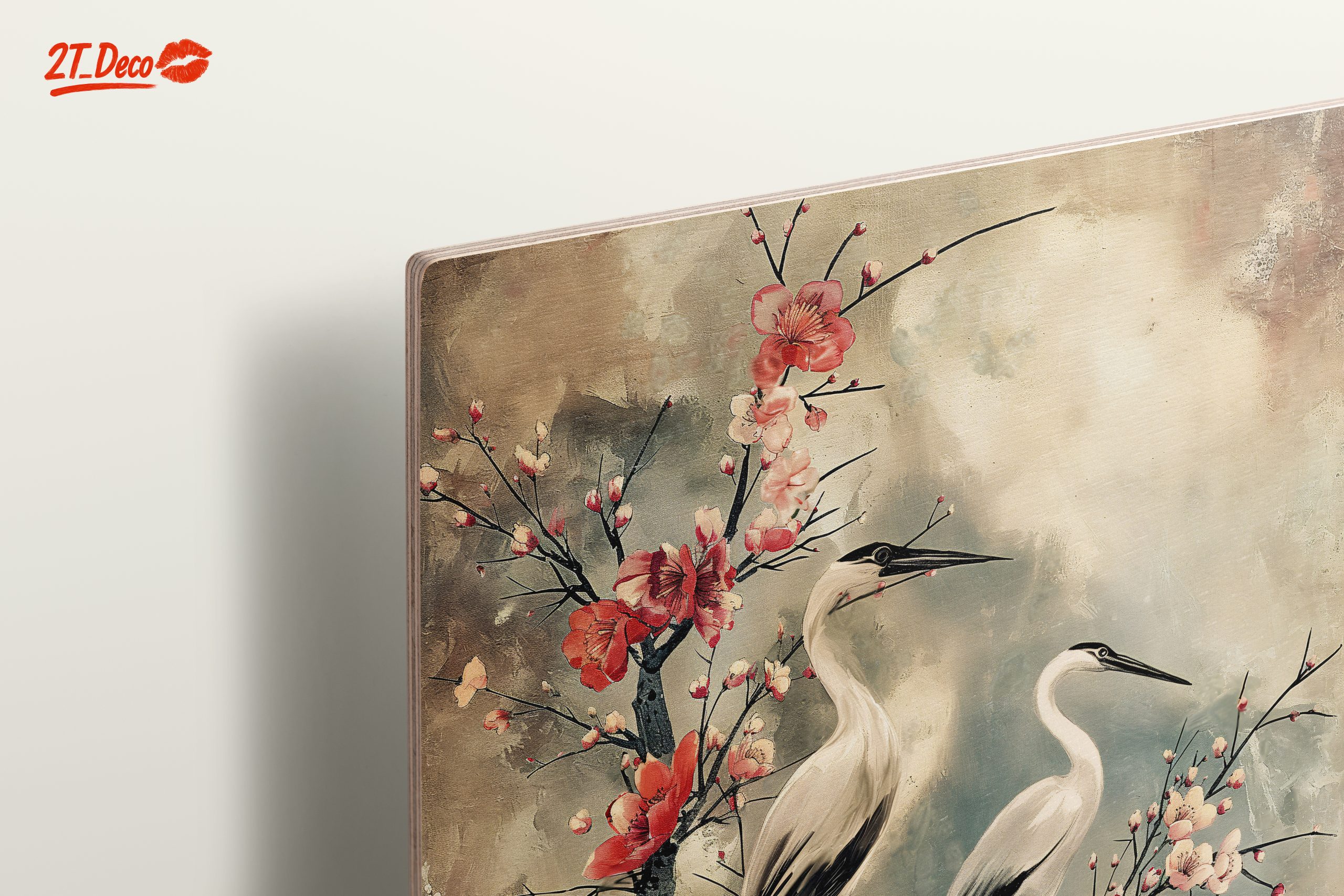 Cranes and Cherry Blossoms Wall Art - Image 15