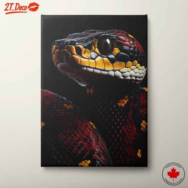 Vibrant Snake Portrait in Bold Colors
