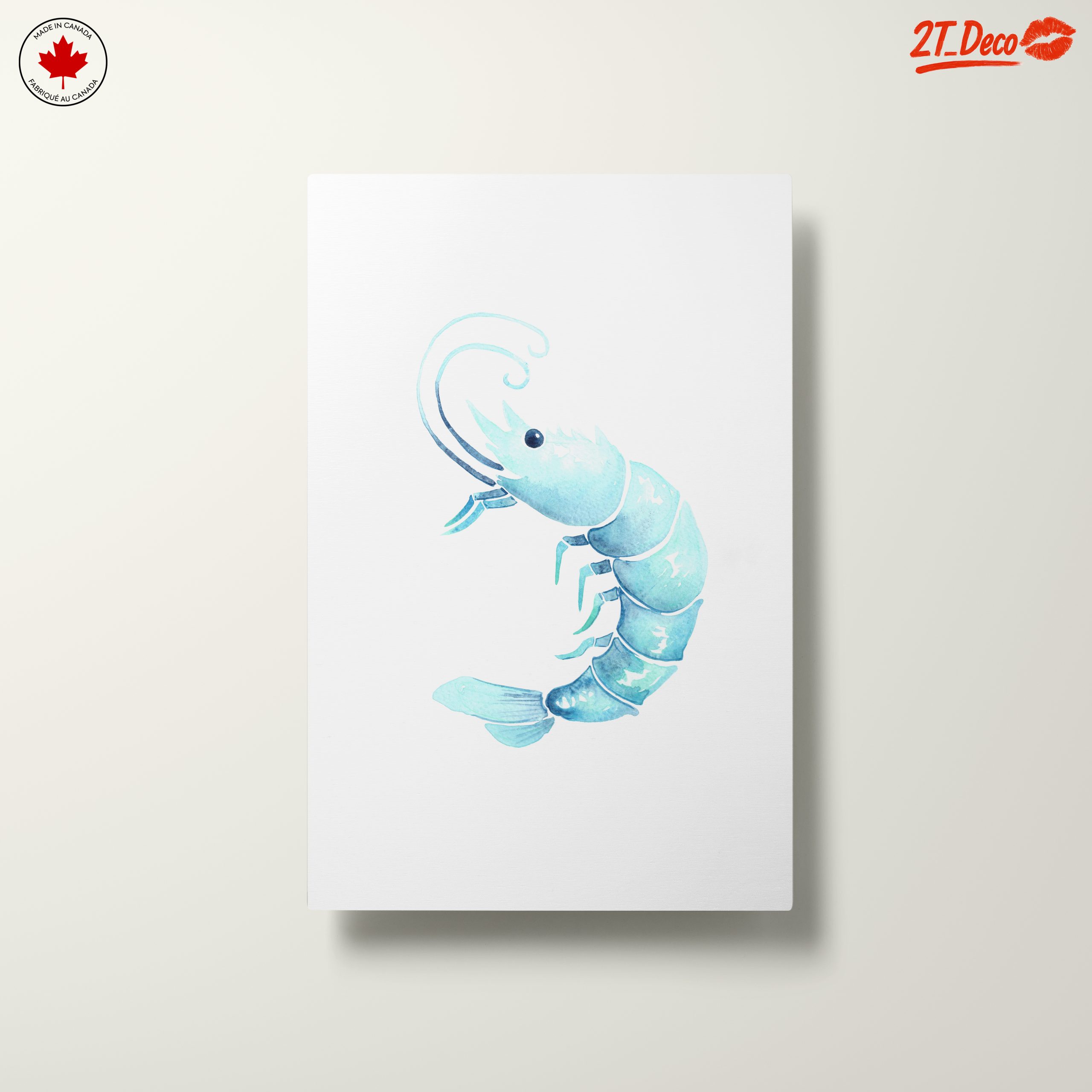Blue Shrimp Watercolor Art - Image 10
