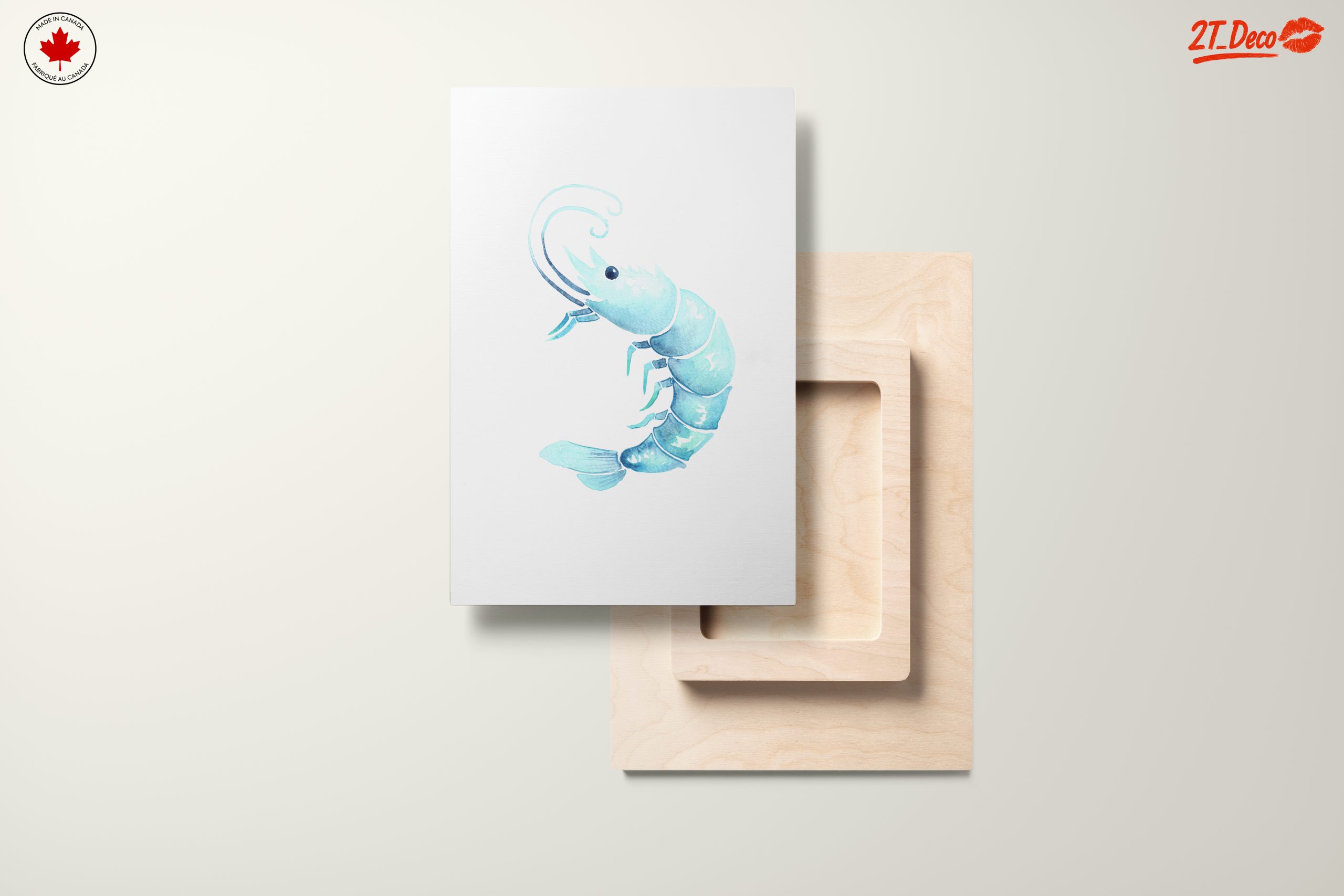 Blue Shrimp Watercolor Art - Image 11