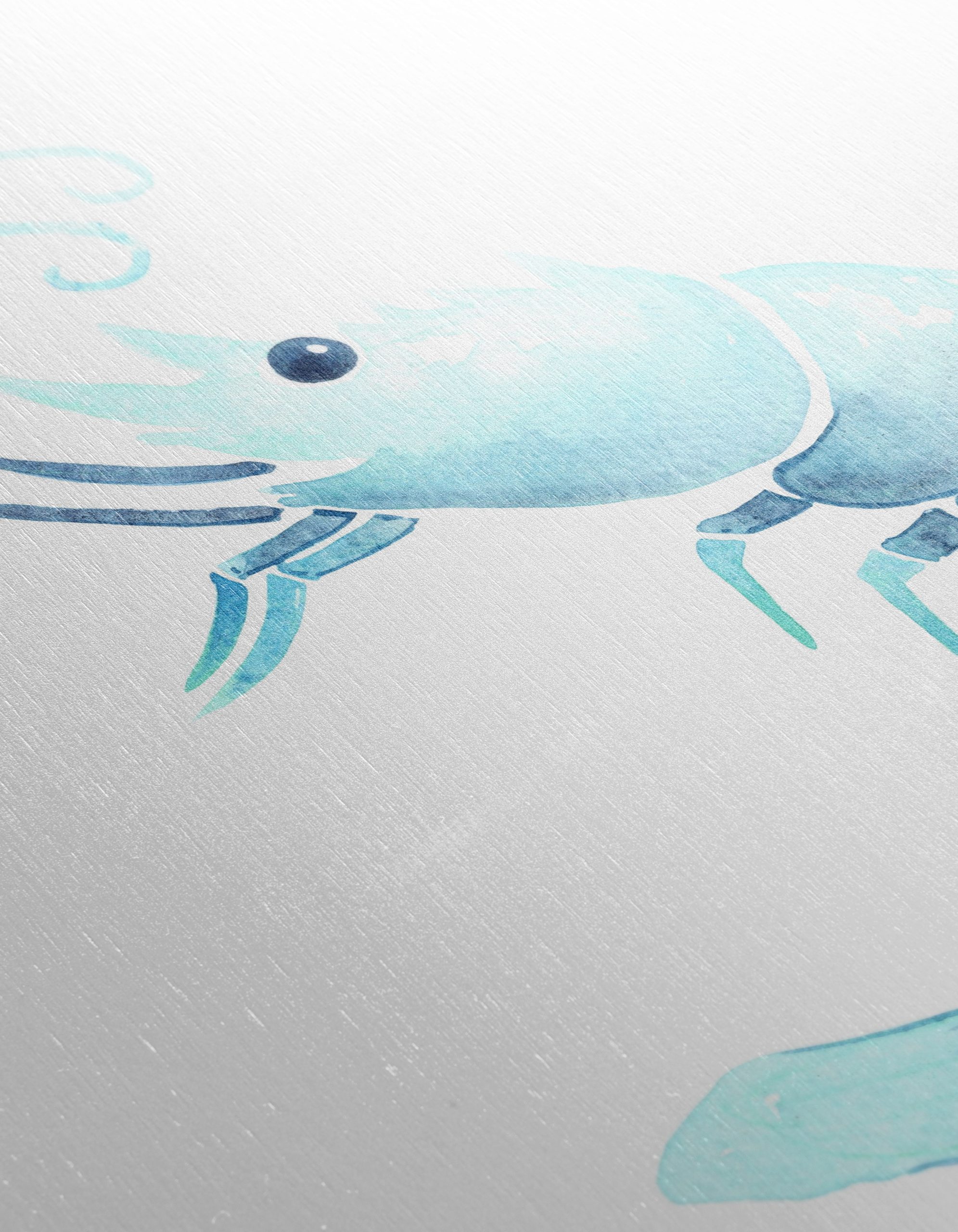 Blue Shrimp Watercolor Art - Image 12