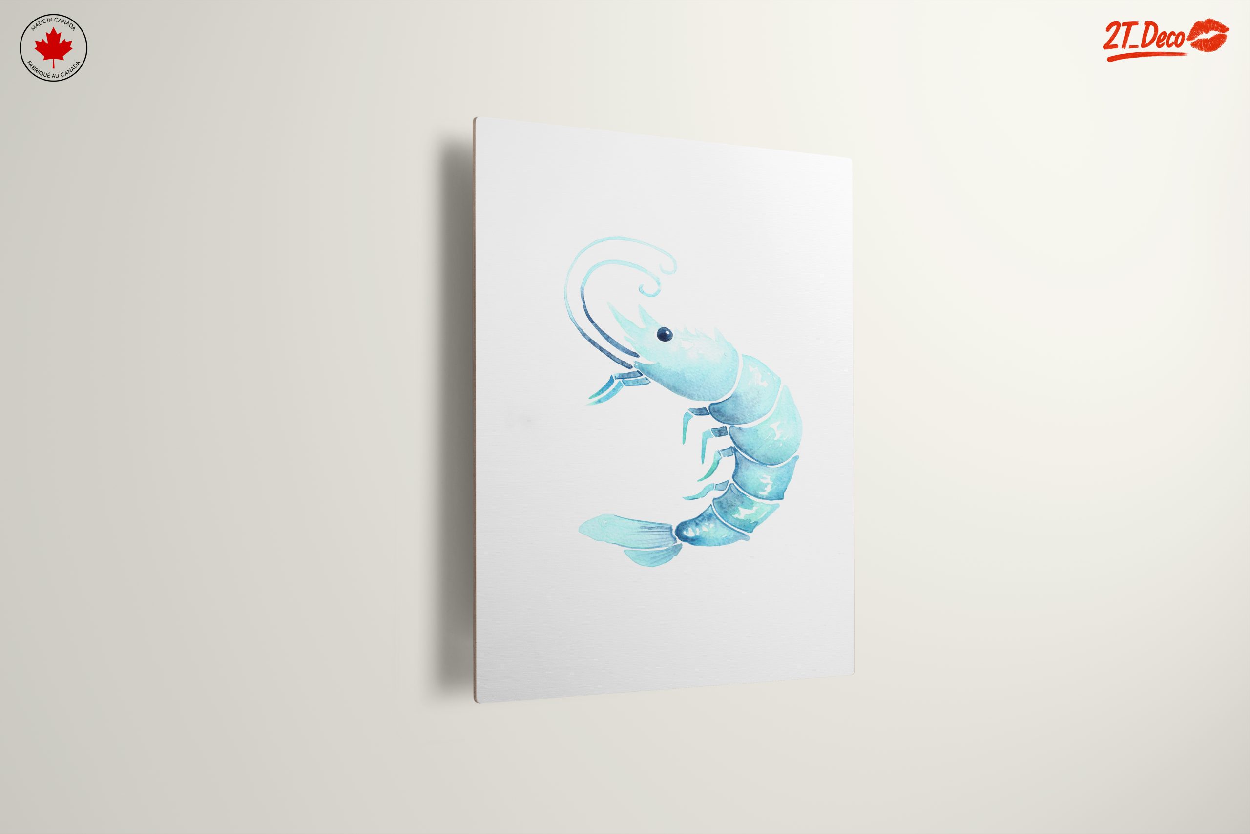Blue Shrimp Watercolor Art - Image 13