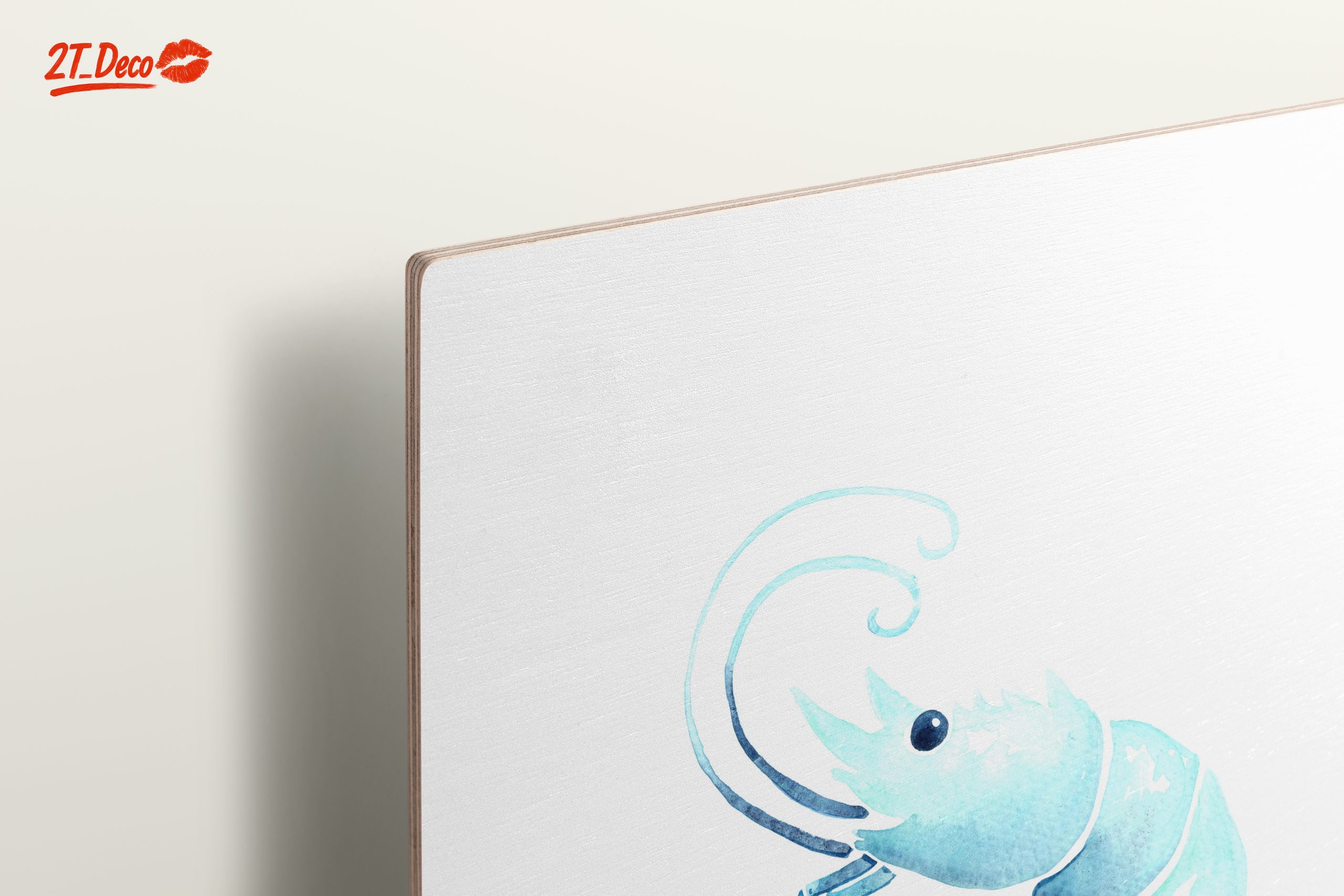 Blue Shrimp Watercolor Art - Image 15