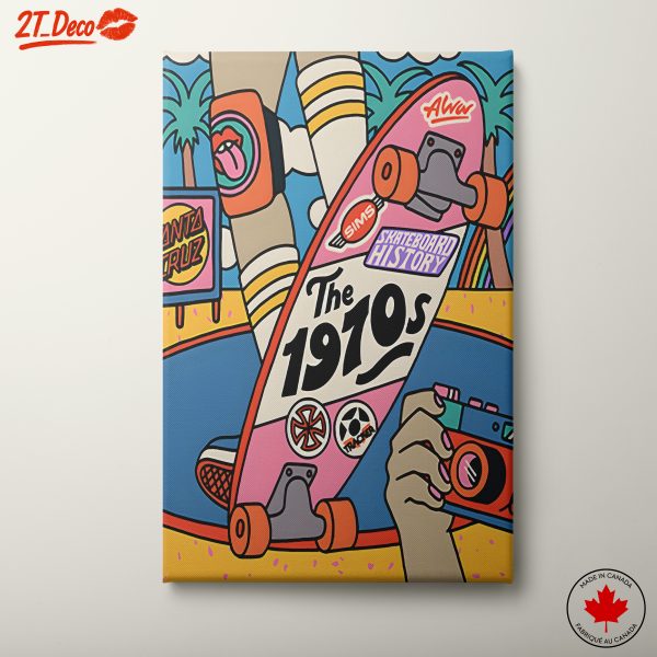 Colorful Retro Skateboard Art from the 1970s