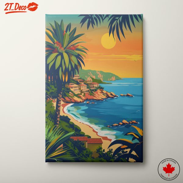 Vibrant Tropical Beach Sunset Landscape