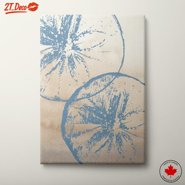 Stylized Floral Artwork in Soft Blues