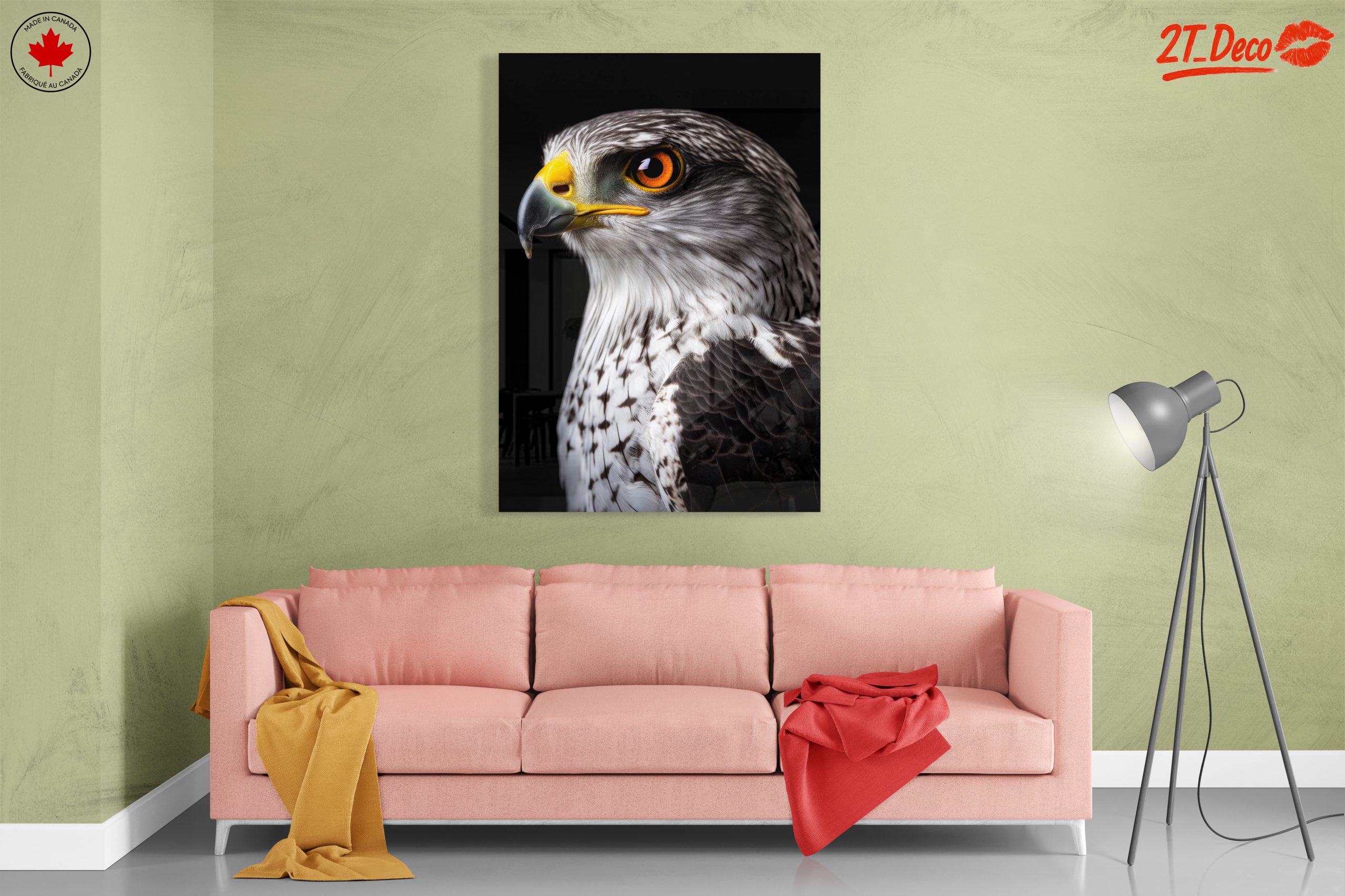 Majestic Eagle Portrait on Black - Image 7
