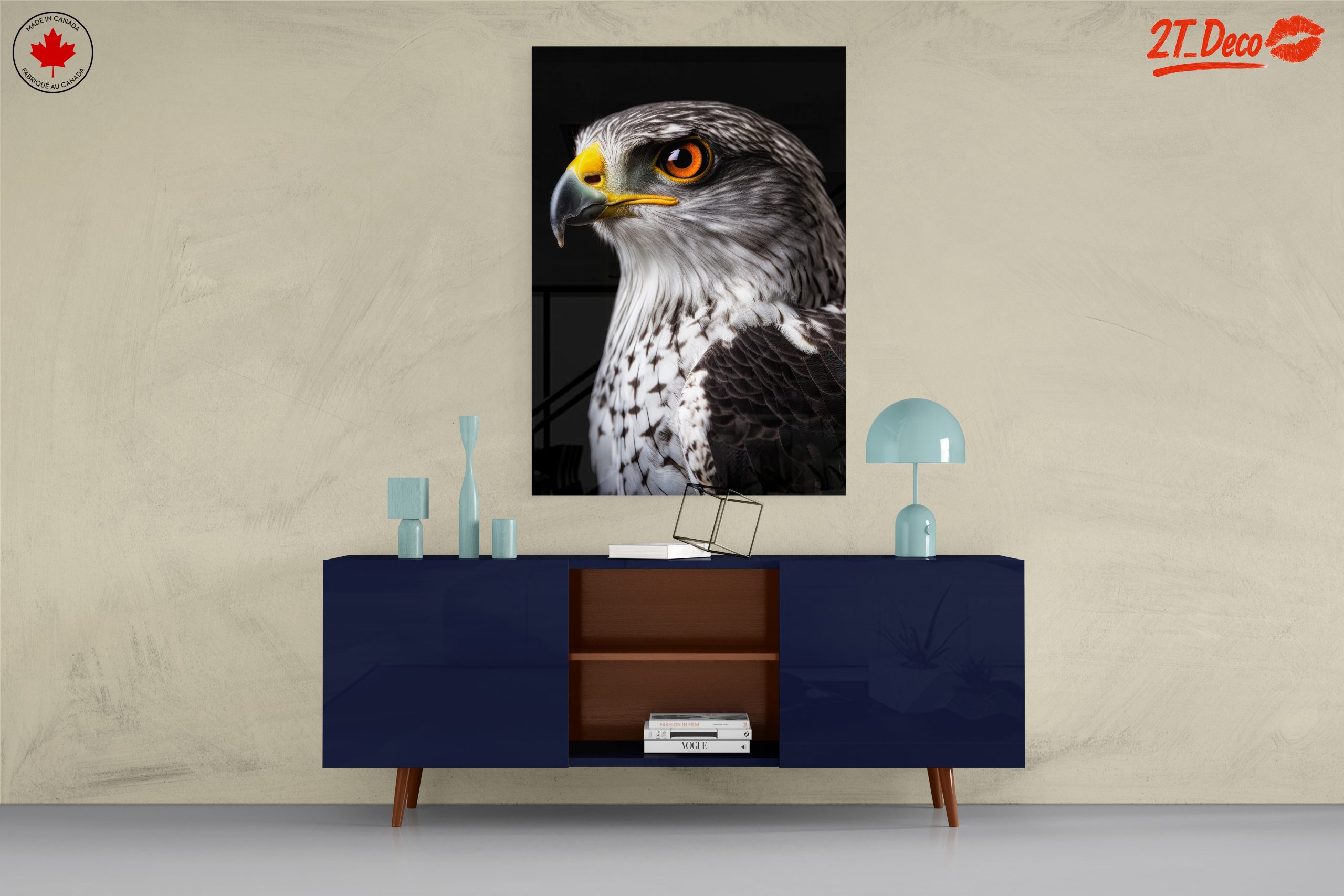 Majestic Eagle Portrait on Black - Image 8
